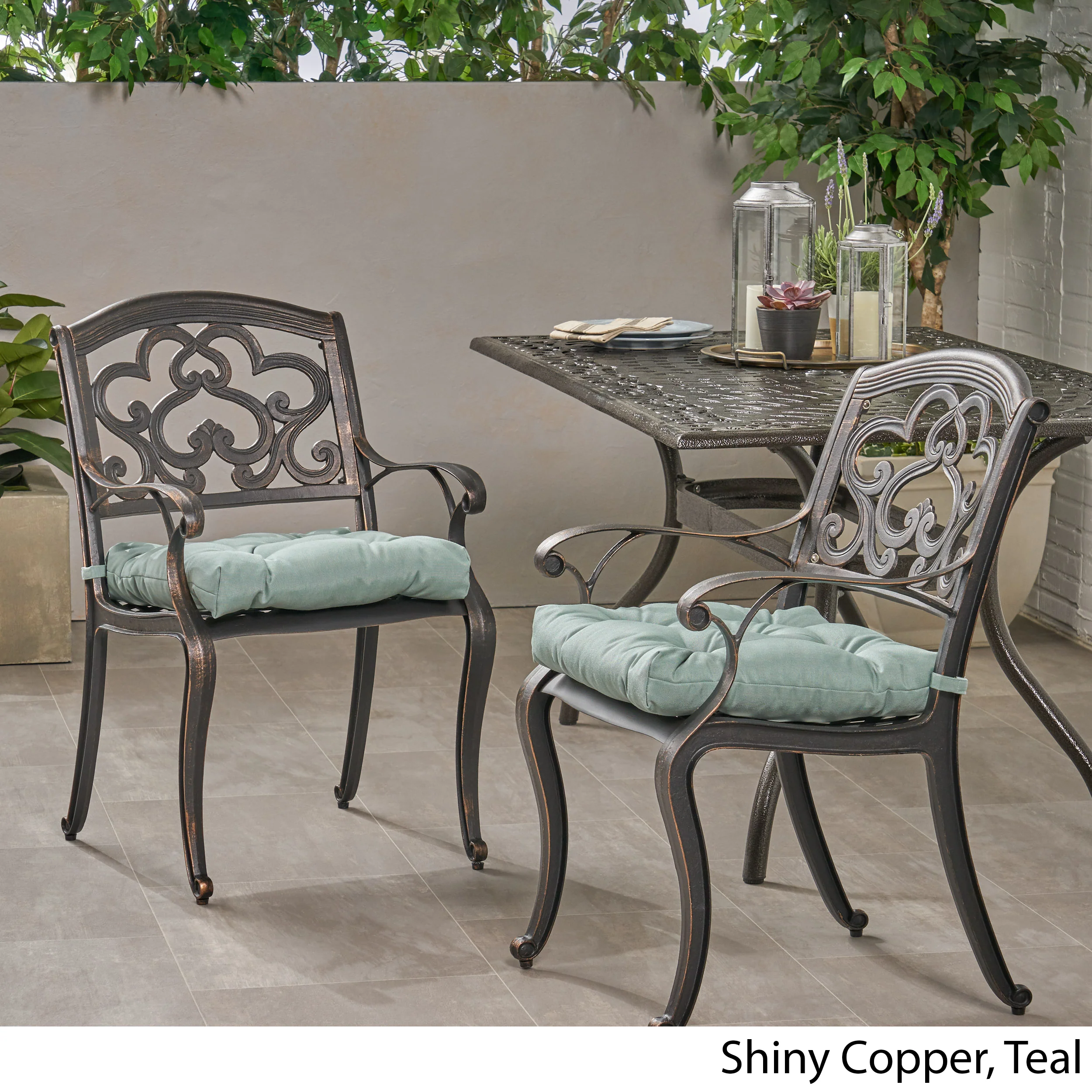 Sher Outdoor Dining Chair with Cushion (Set of 2) - furnishings
