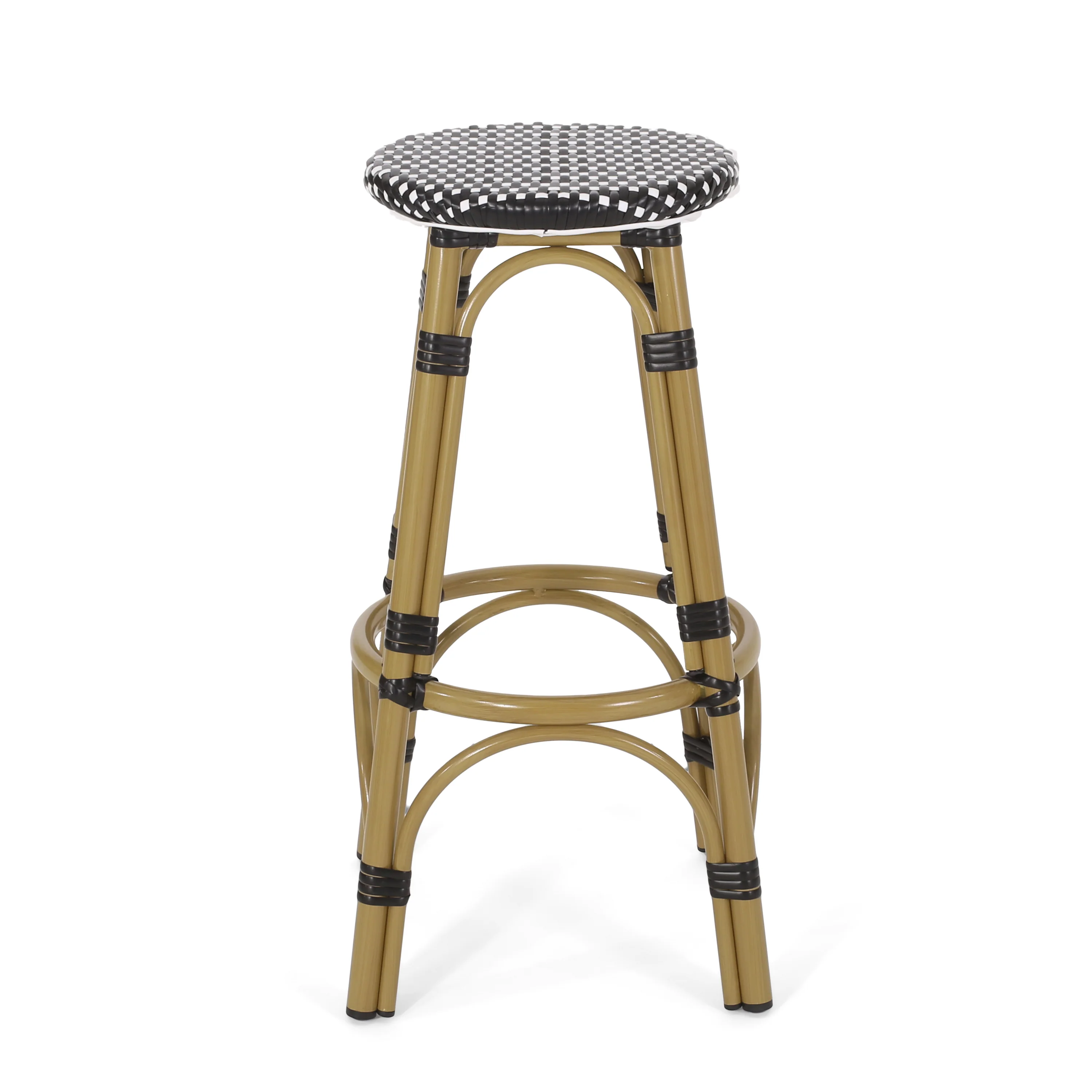 Dohney Outdoor French Aluminum 29.5 Inch Barstools, Set of 2 - furnishings