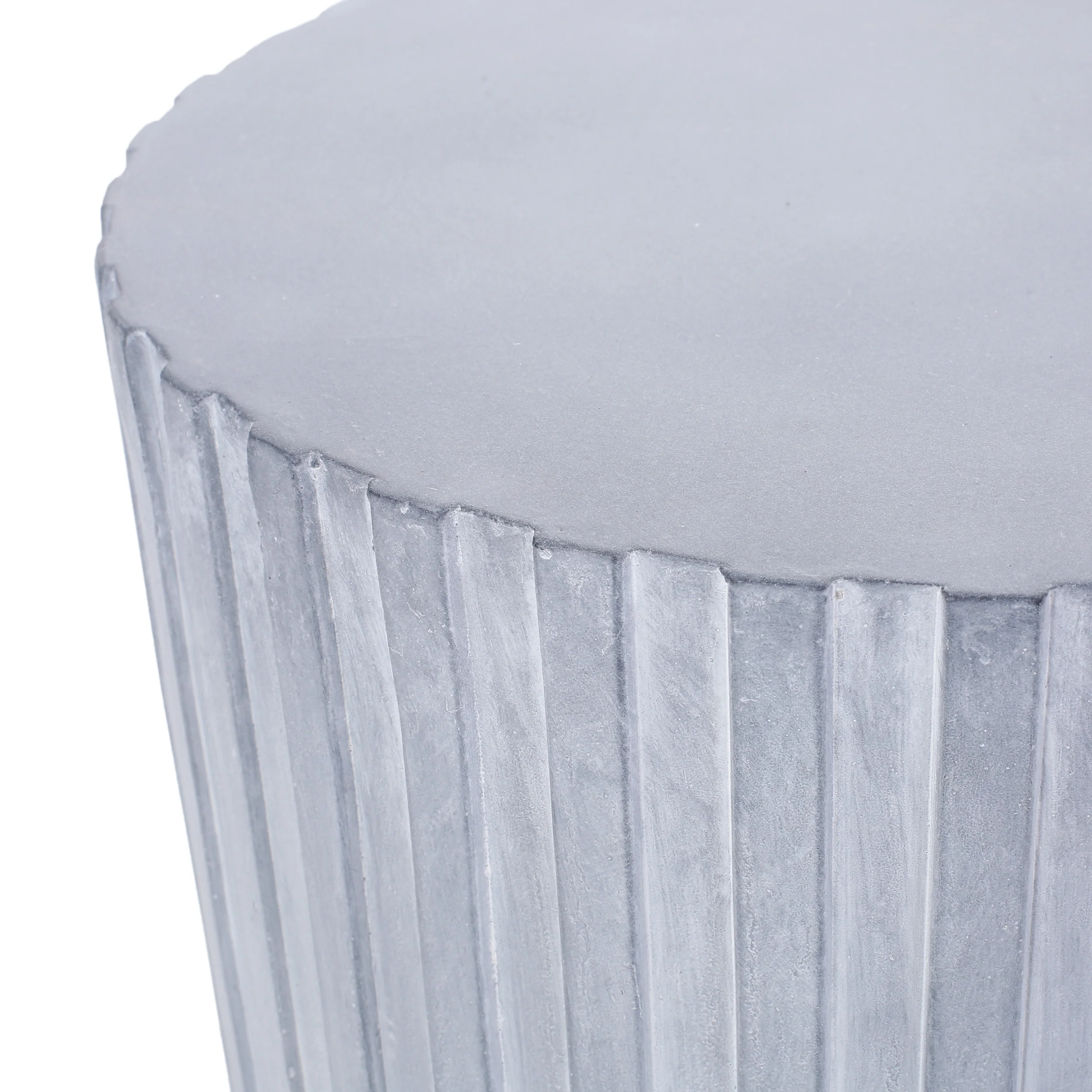 Abney Outdoor Lightweight Concrete Side Table, Gray Blue - furnishings
