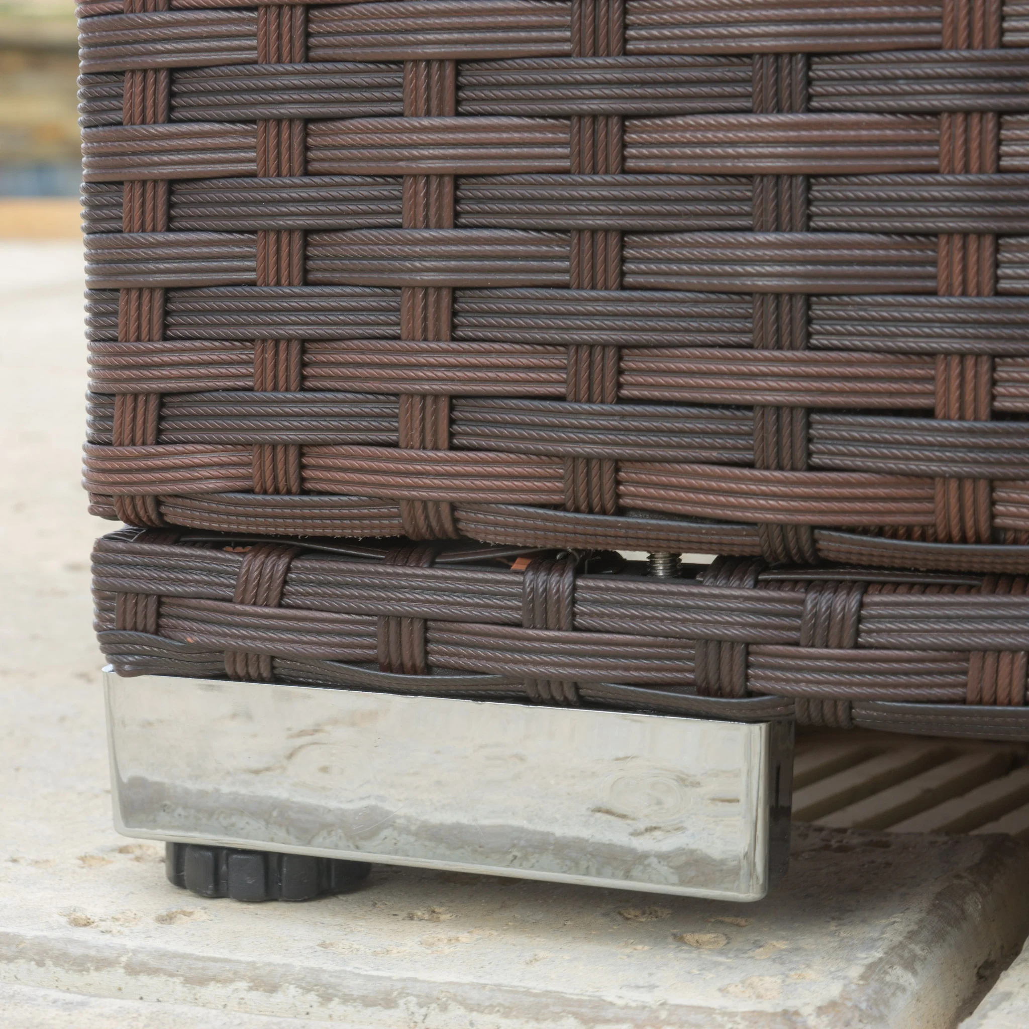 Westlake Outdoor Brown PE Wicker Sofa Club Chairs (Set of 2) - furnishings