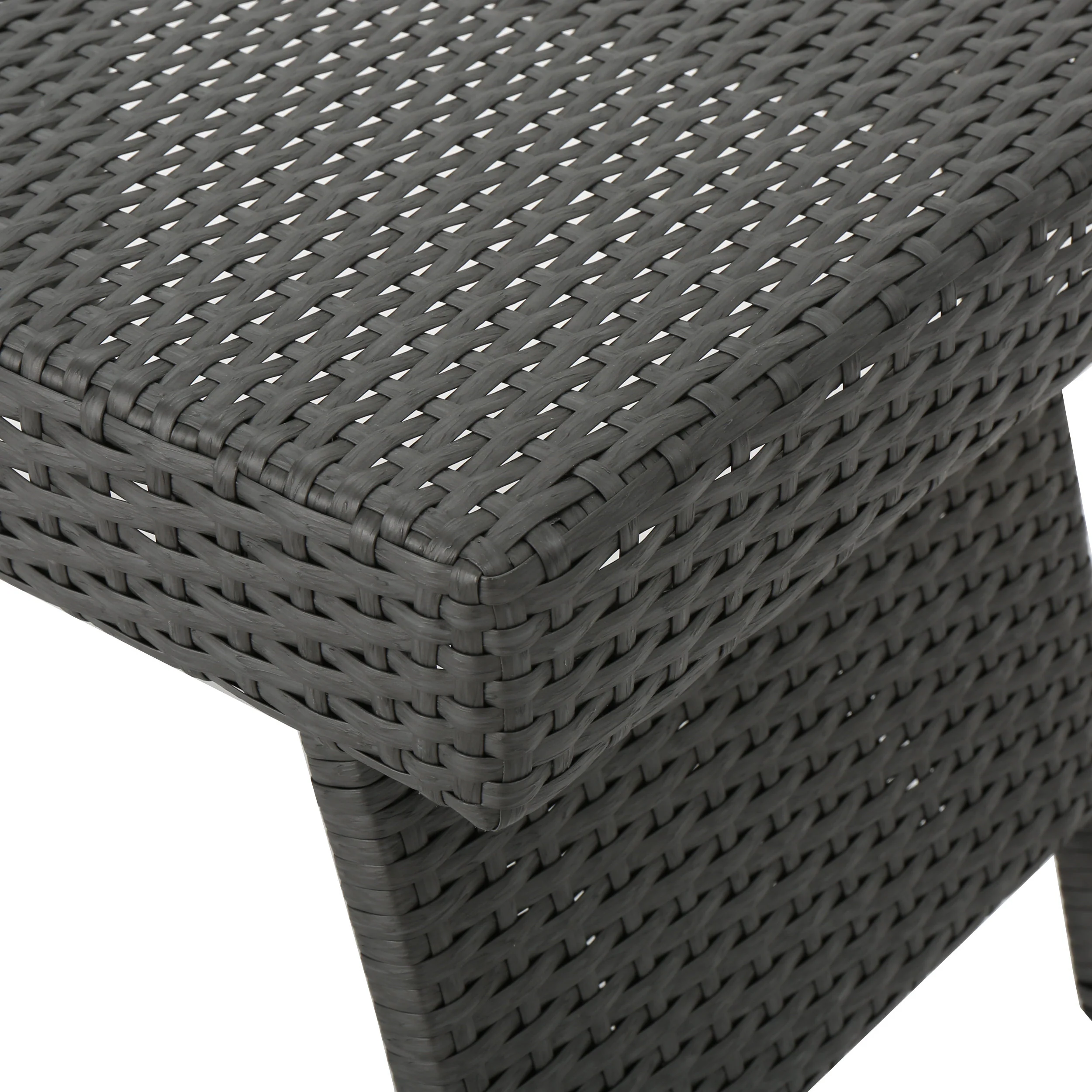 Olivia Outdoor Wicker Folding Side Table - furnishings