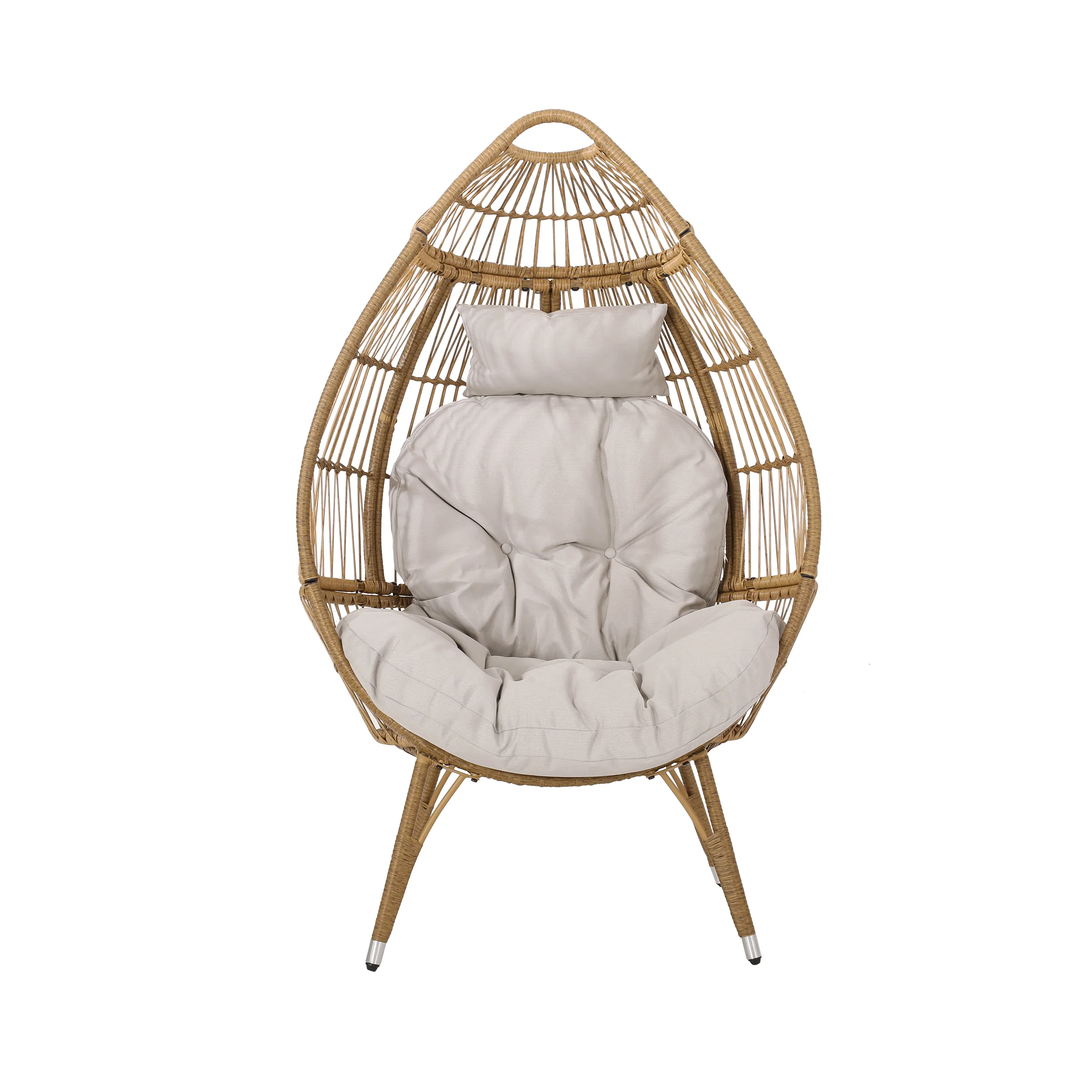 Kabella Outdoor Wicker Freestanding Teardrop / Egg Chair - furnishings