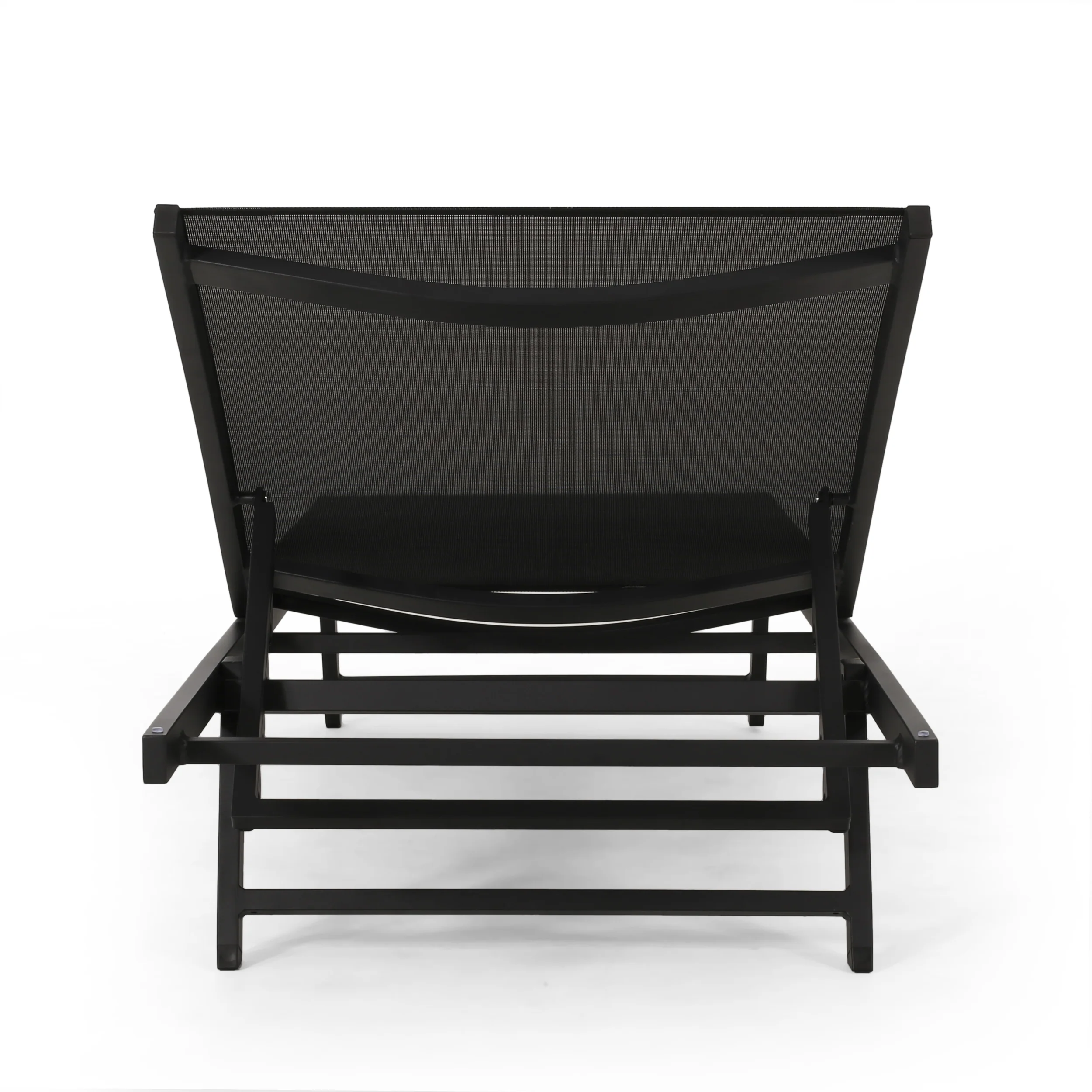 Simon Outdoor Aluminum Chaise Lounge Set with C-Shaped End Table - furnishings