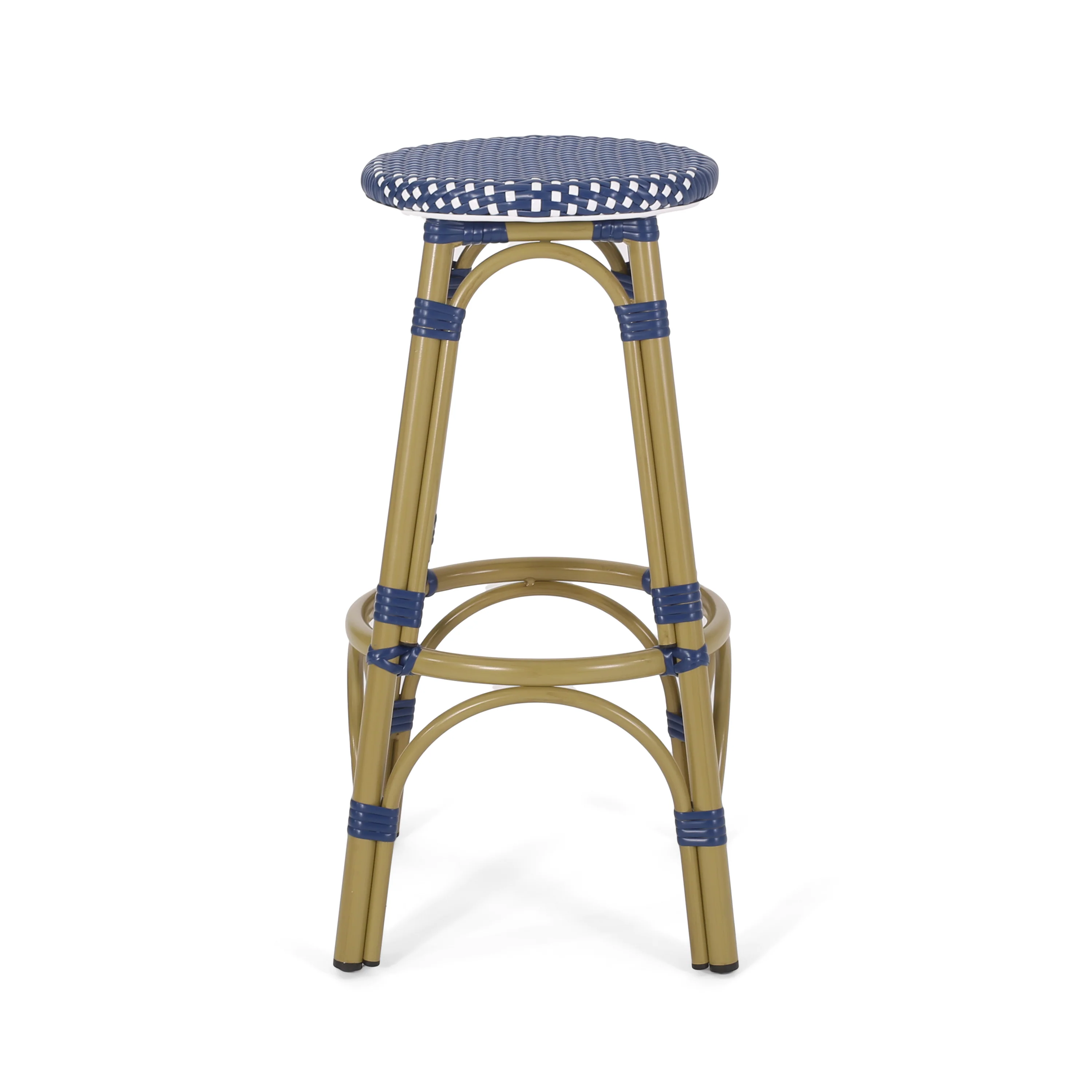 Dohney Outdoor French Aluminum 29.5 Inch Barstools, Set of 2 - furnishings