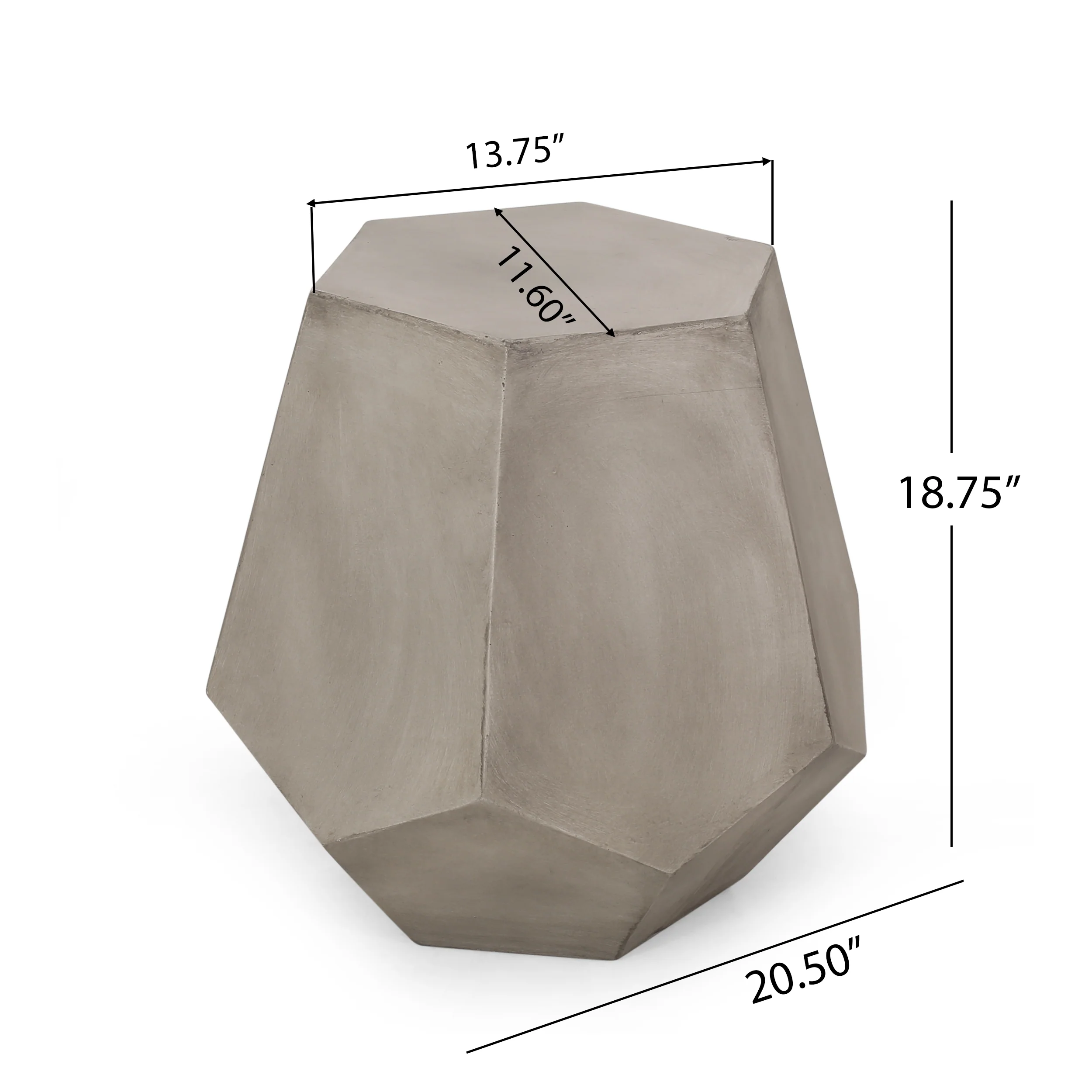 Yishai Outdoor Lightweight Concrete Side Table - furnishings