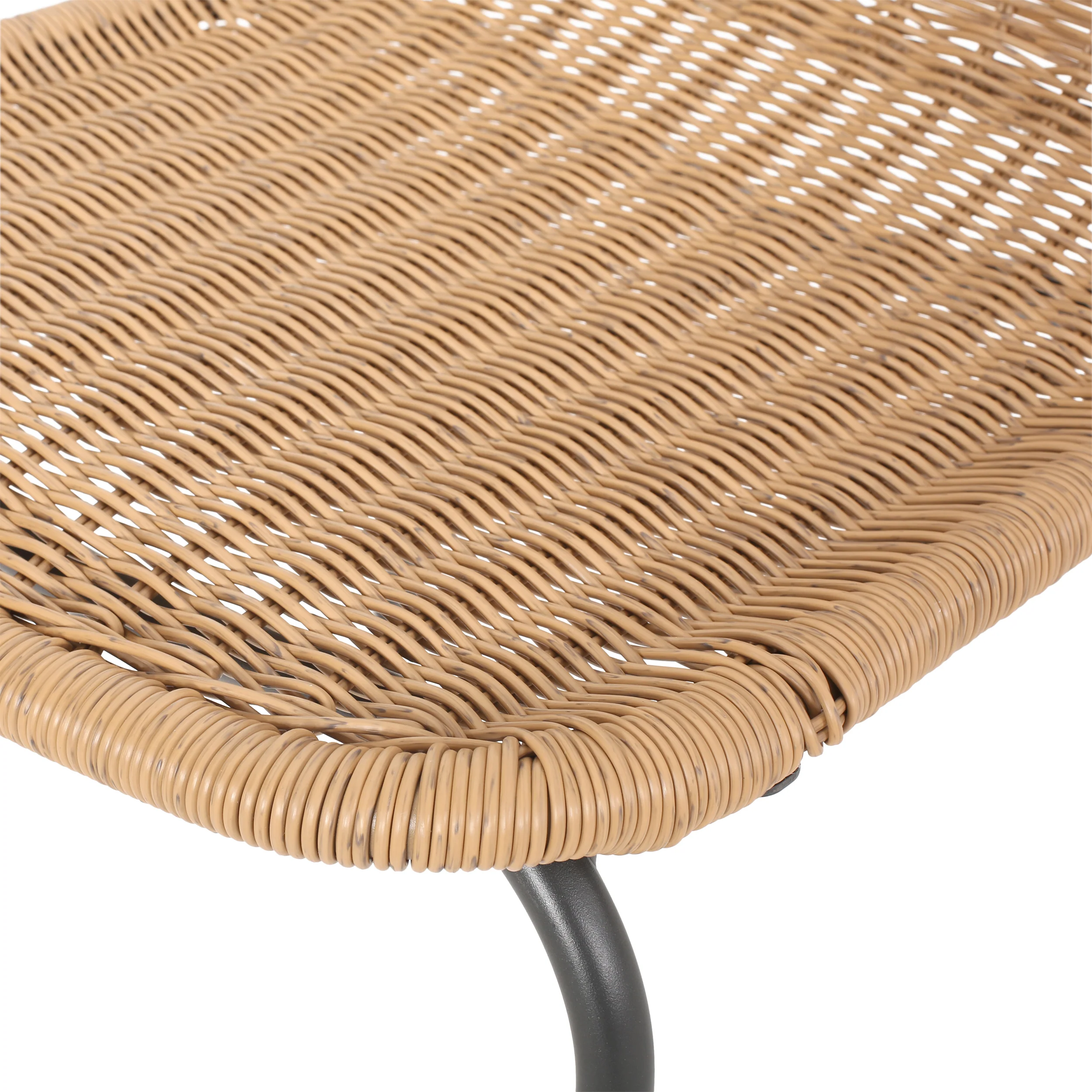 Akim Outdoor Boho Wicker 3 Piece Chat Set - furnishings
