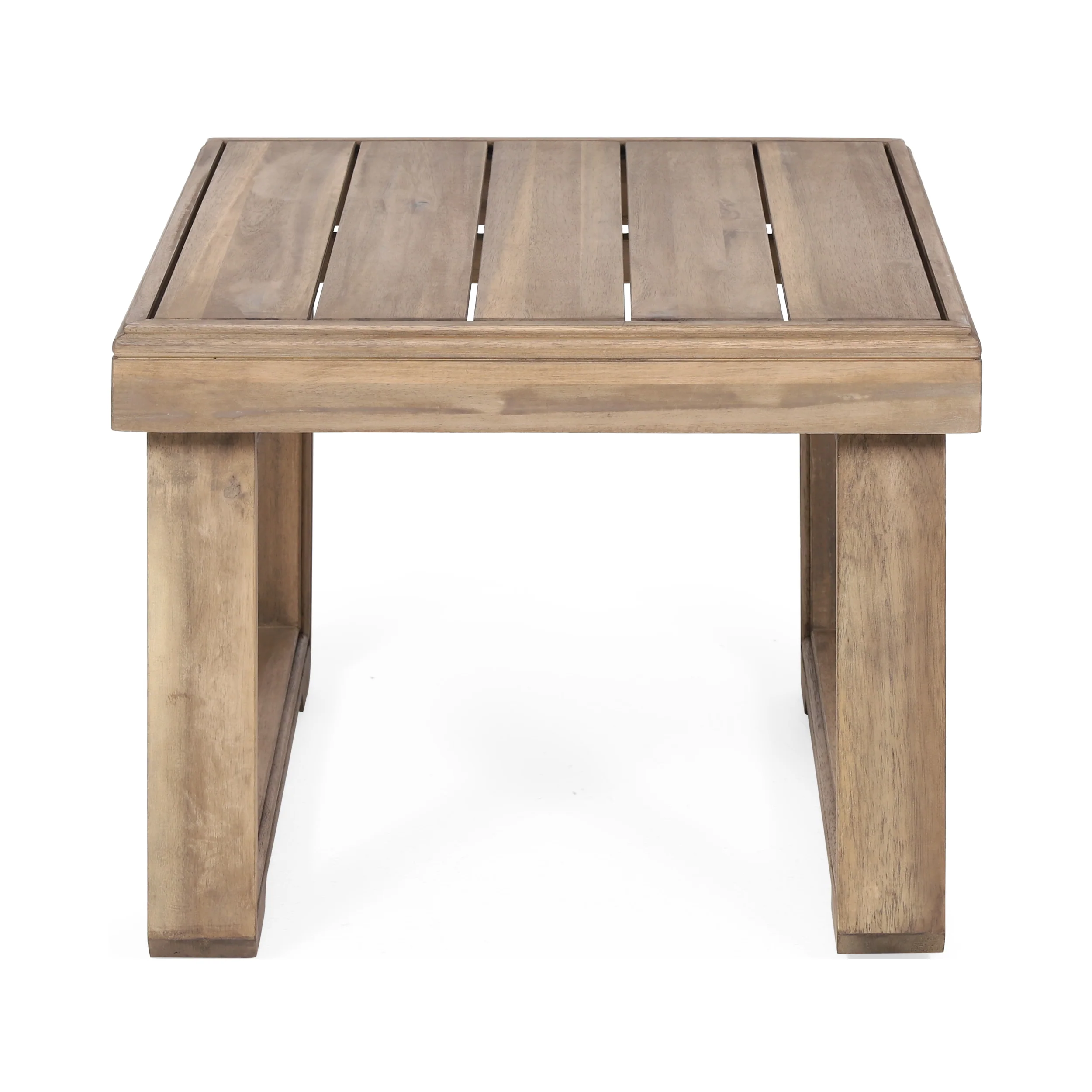 Andrae Outdoor Acacia Wood Side Table - furnishings