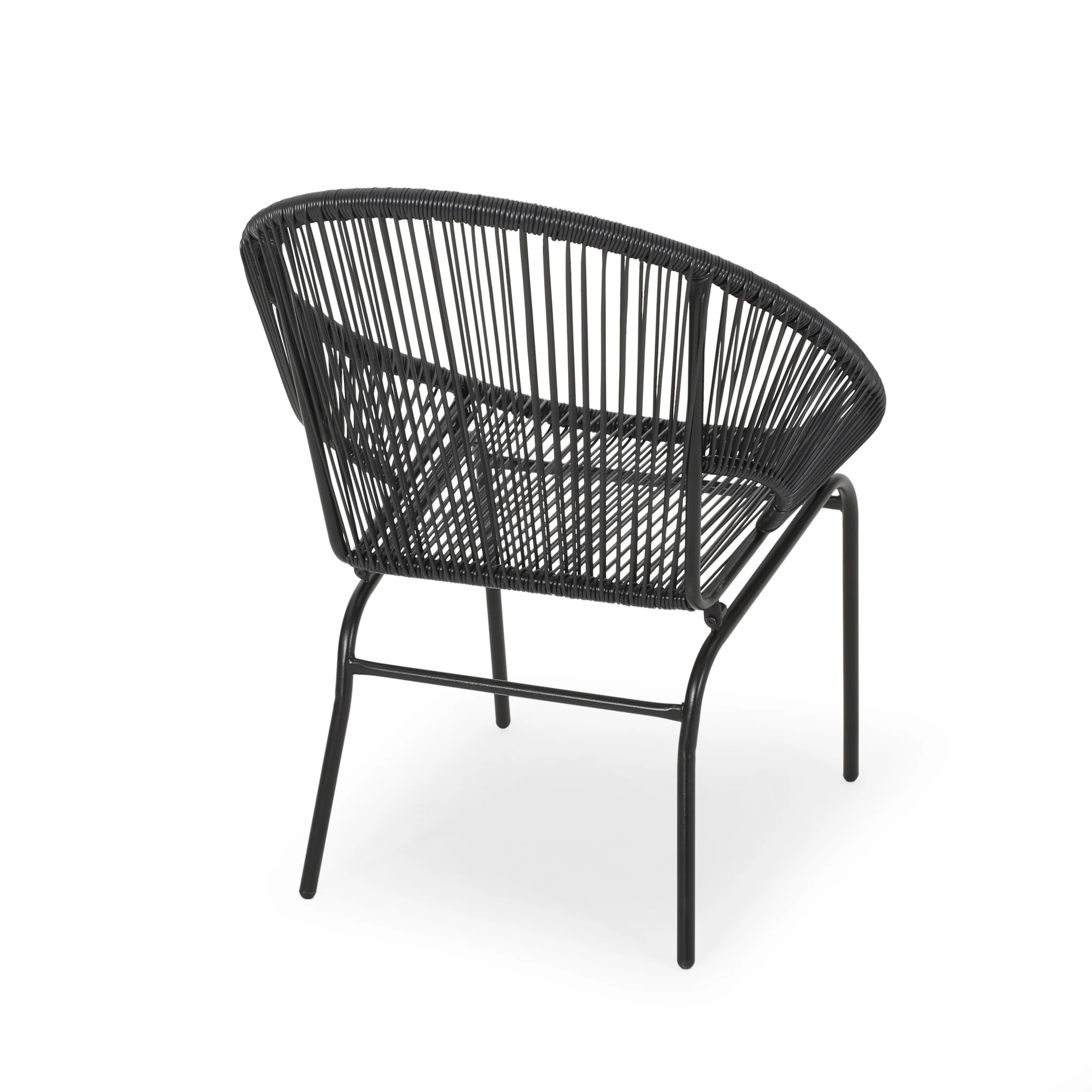 Chrissy Outdoor Modern 2 Seater Faux Rattan Chat Set - furnishings