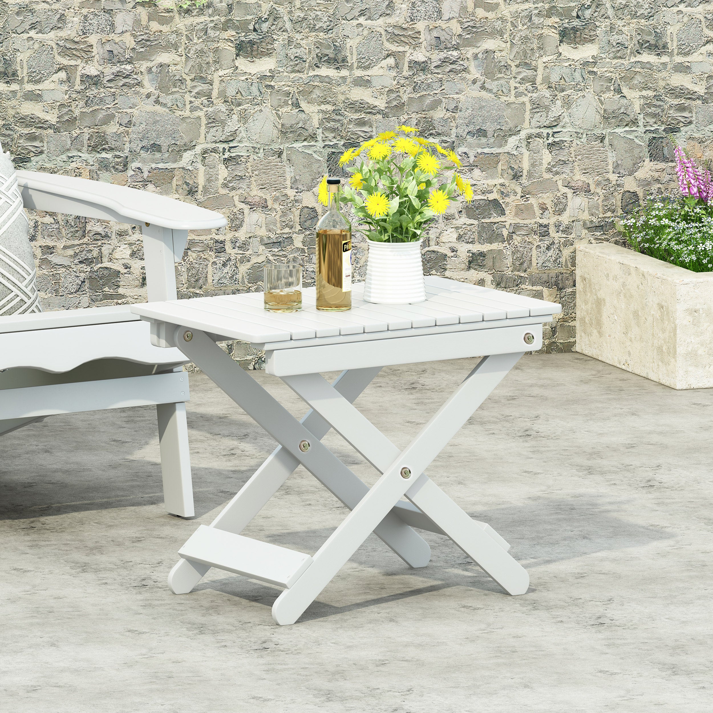 Reed Outdoor Folding Side Table - furnishings