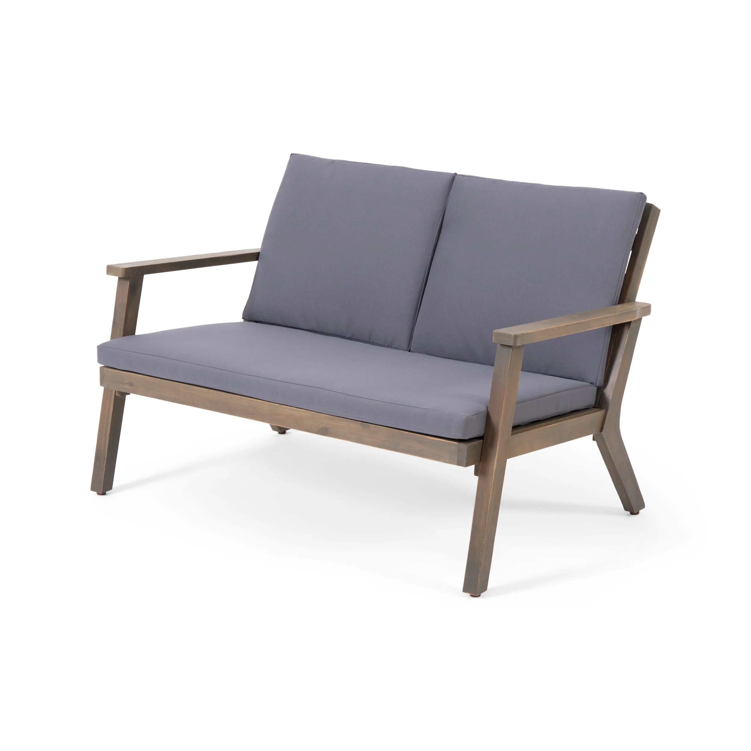 Avacyn Outdoor Acacia Wood 4 Seater Chat Set with Cushions - furnishings
