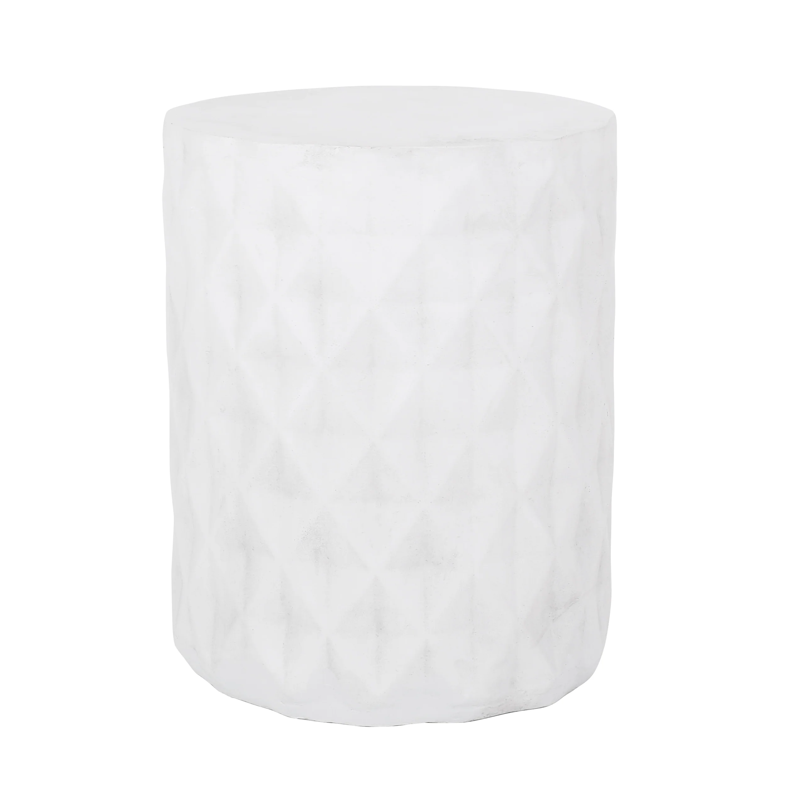 Markley Outdoor Lightweight Concrete Side Table, Antique White - furnishings
