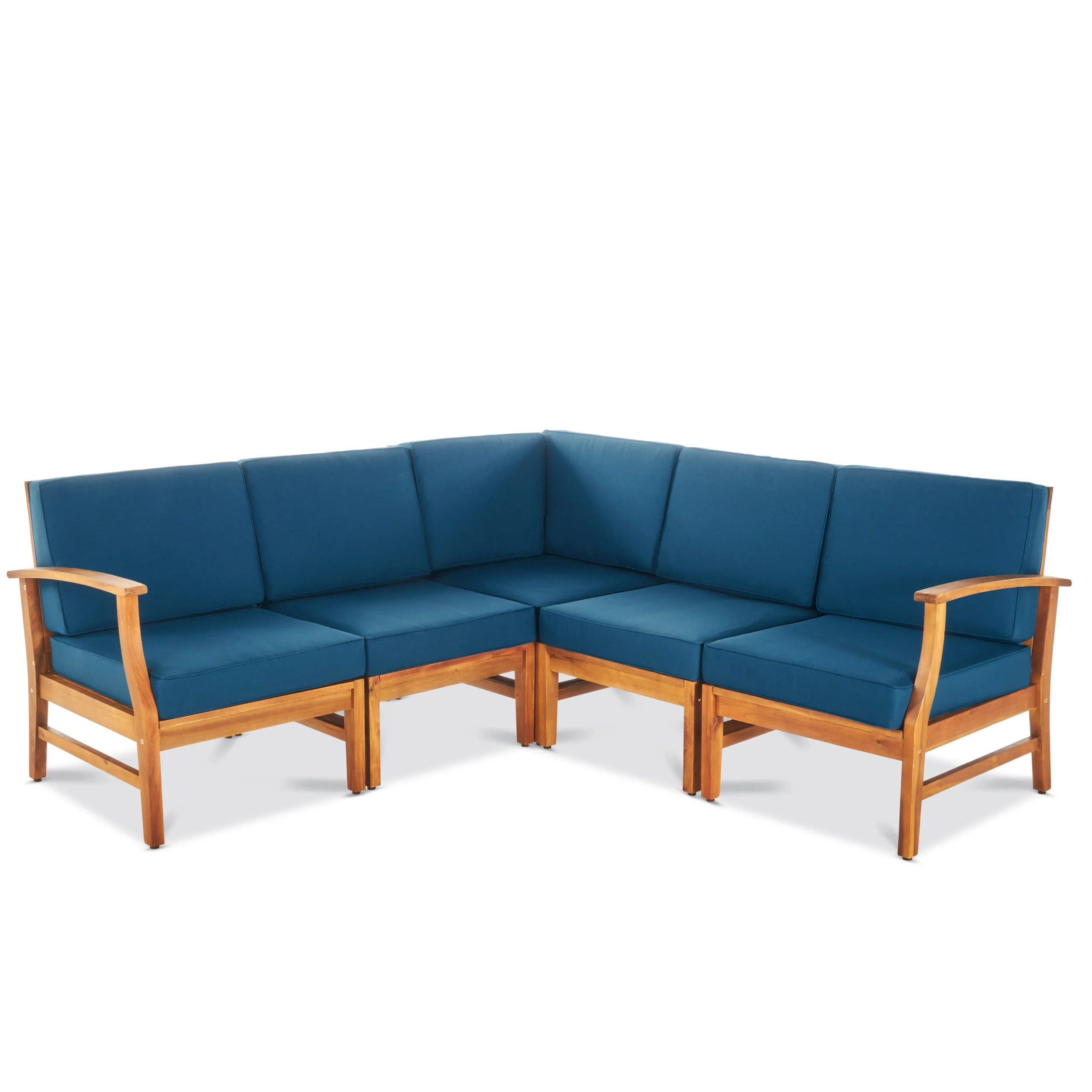 Capri Outdoor 5 Piece Chat Set with Water Resistant Cushions - furnishings