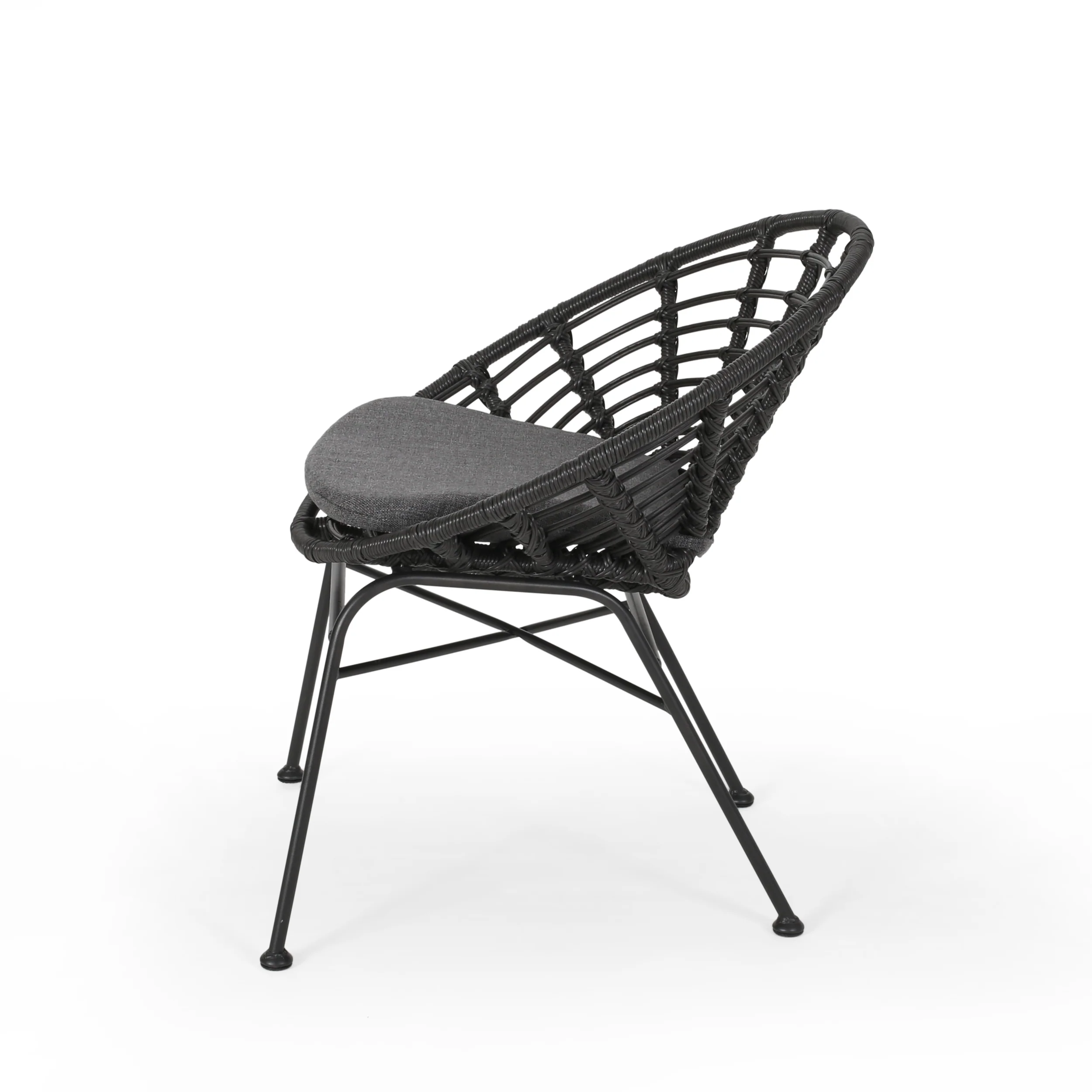 Keegan Outdoor Wicker Dining Chair with Cushion (Set of 2) - furnishings