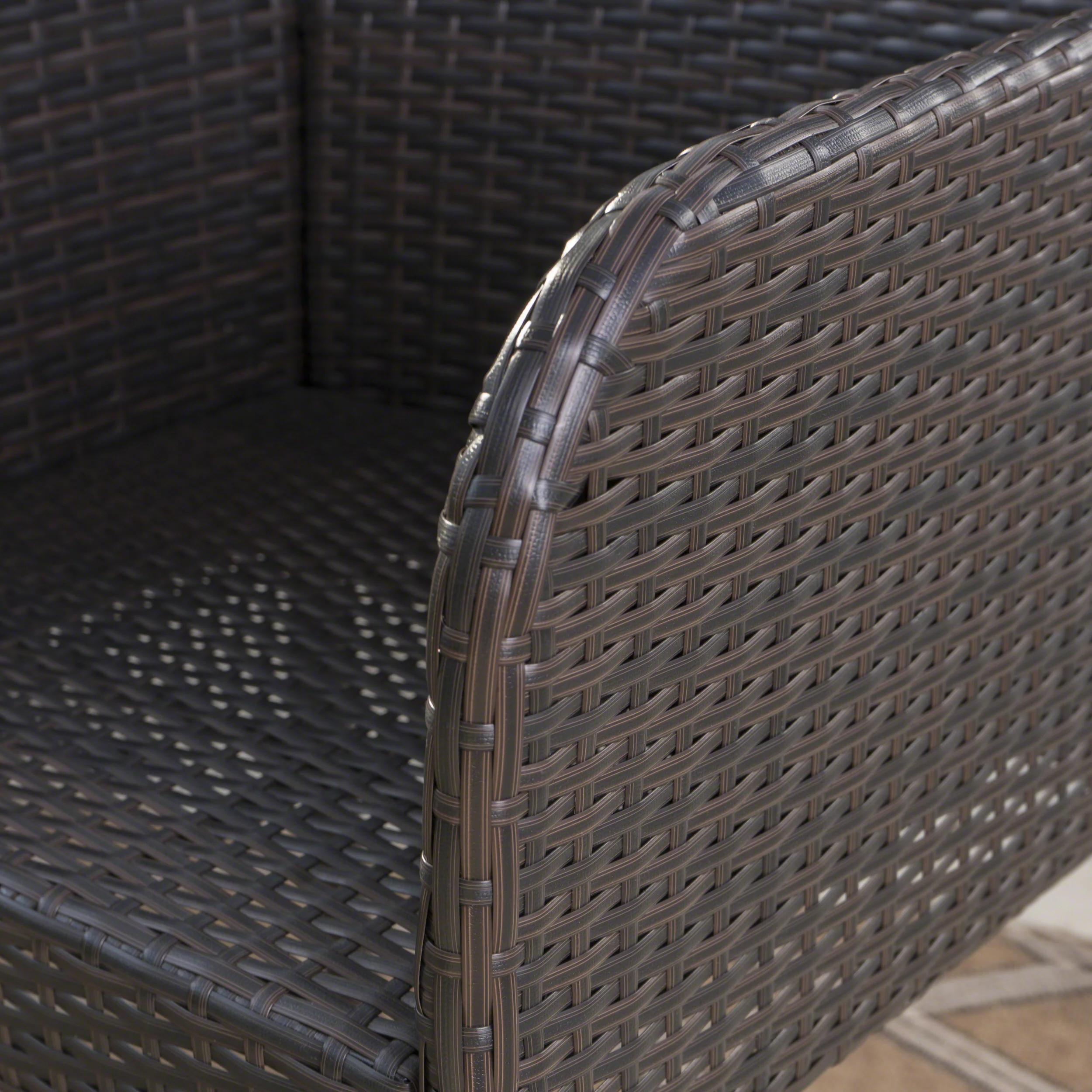 Burrough Outdoor 3 Piece Round Multi-brown Wicker Bar Set - furnishings
