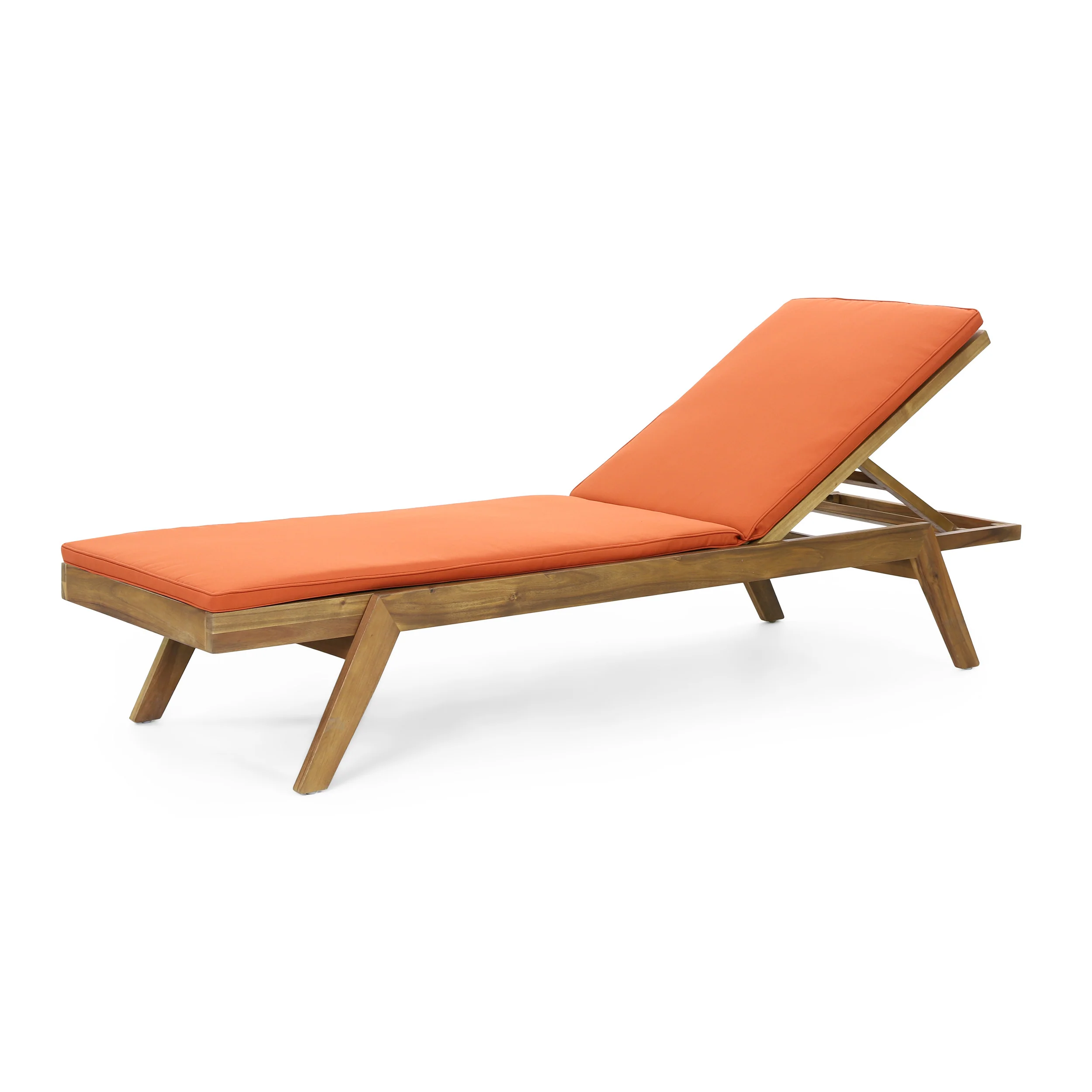 Larimore Outdoor Acacia Wood Chaise Lounge with Water Resistant Cushions, Set of 2 - furnishings