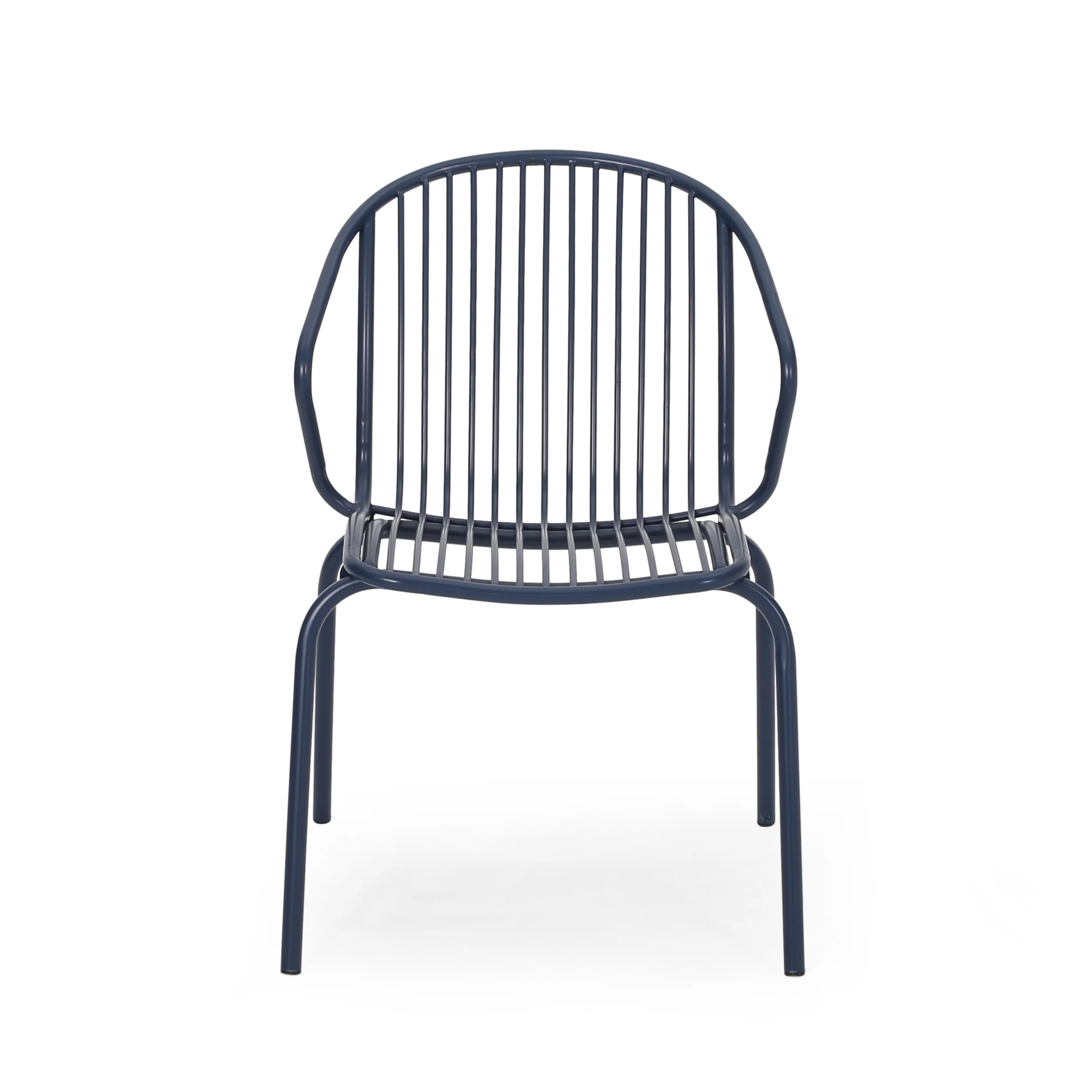 Emily Outdoor Modern Iron Club Chair (Set of 2) - furnishings
