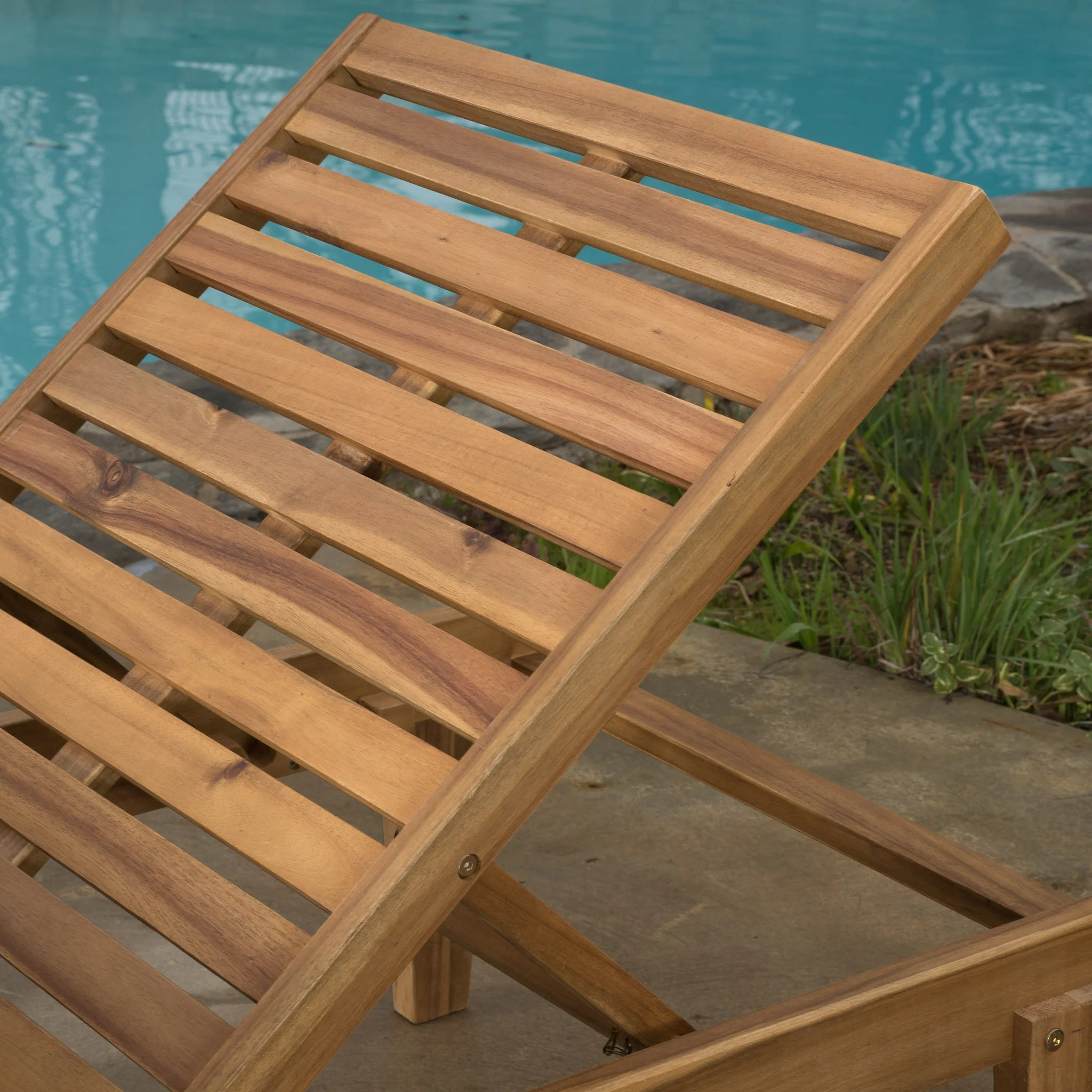 Paolo Outdoor Teak Brown Wood Chaise Lounge with Cushion - furnishings