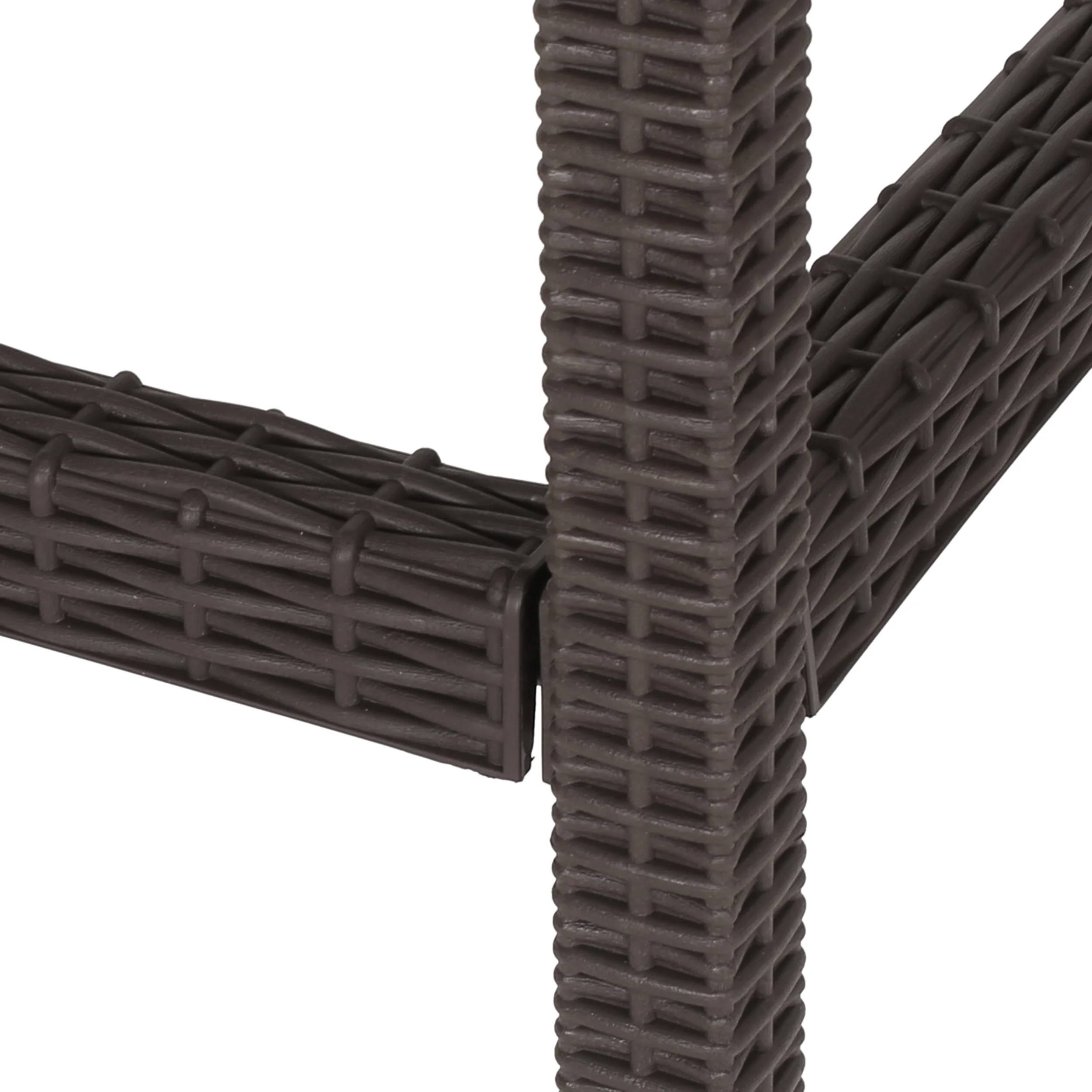 Covecrest Outdoor Faux Wicker Barstools, Set of 2, Dark Brown - furnishings