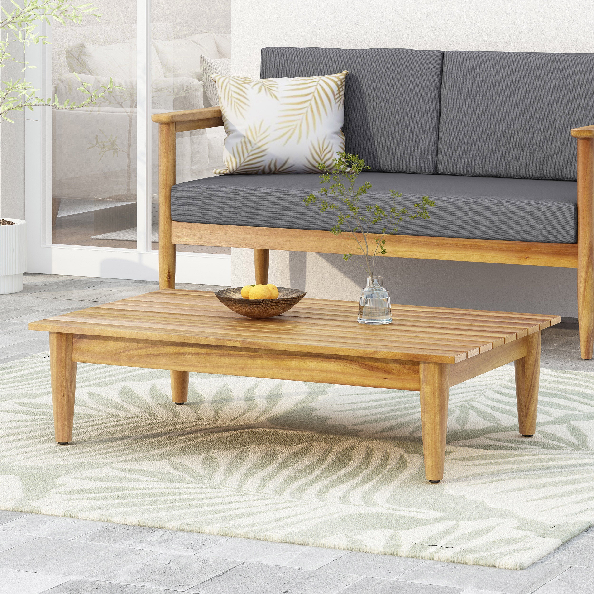 Plumb Outdoor Acacia Wood Coffee Table - furnishings