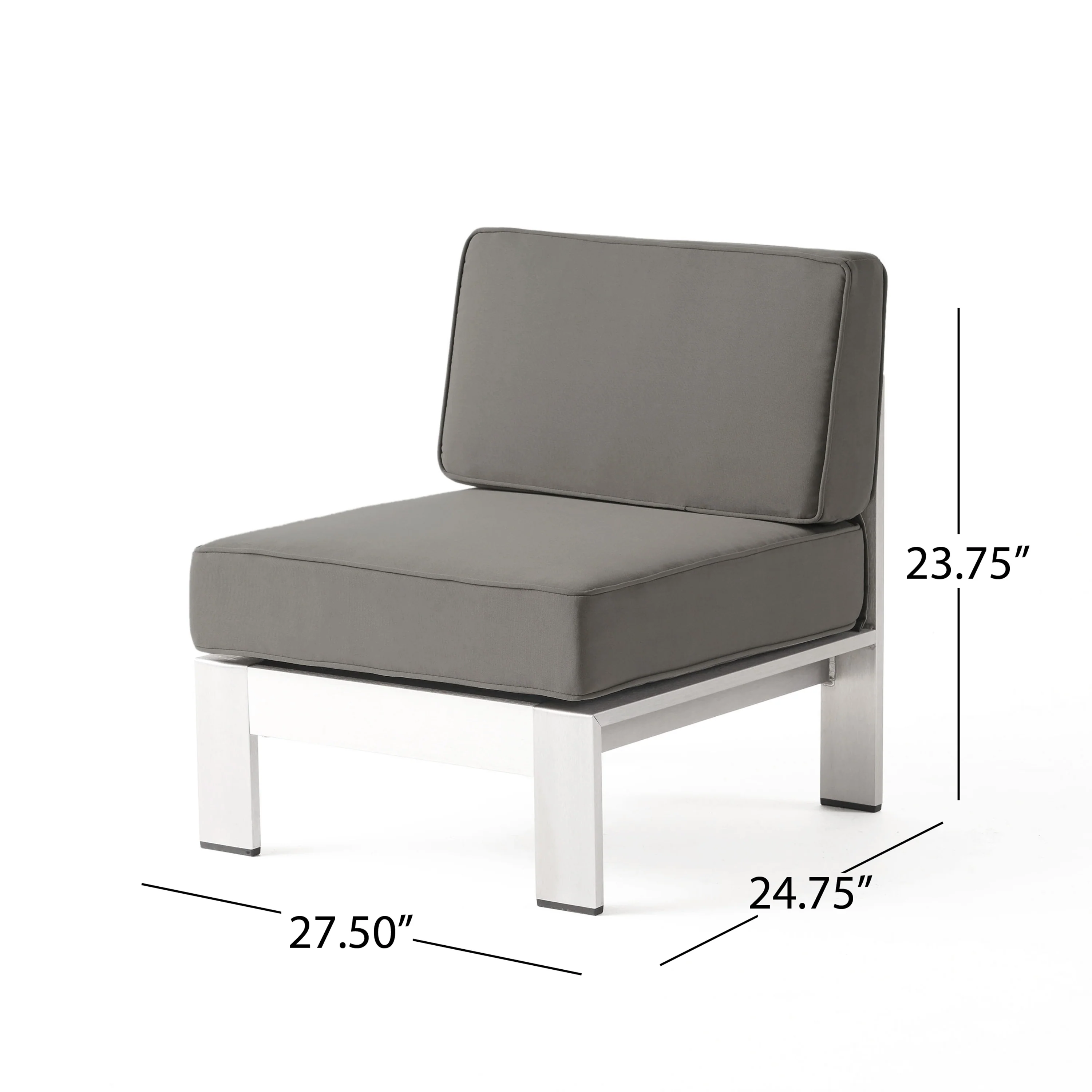Denise Outdoor 9 Seater Aluminum U-Shaped Sofa Sectional and Fire Pit Set - furnishings