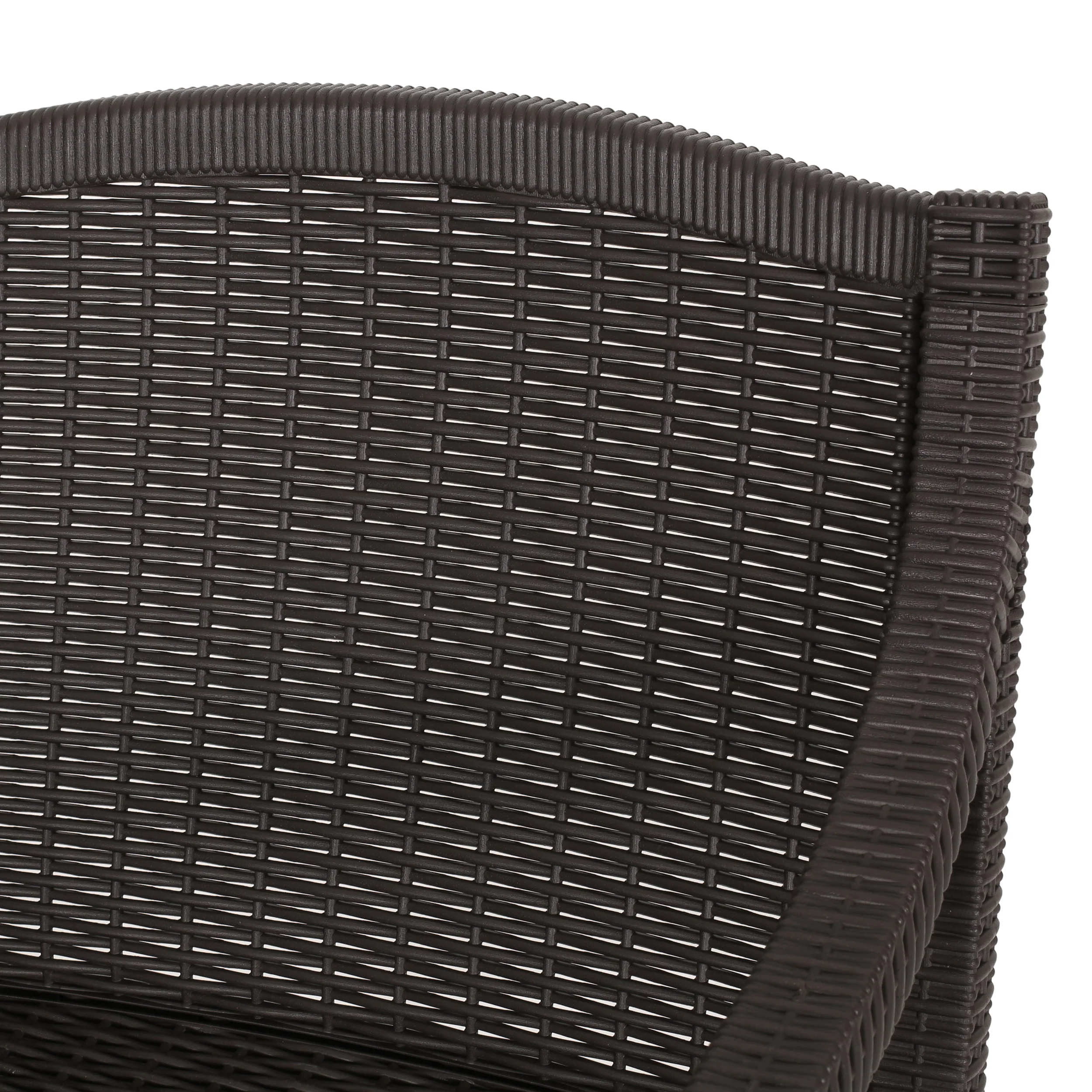 Covecrest Outdoor Faux Wicker Barstools, Set of 2, Dark Brown - furnishings