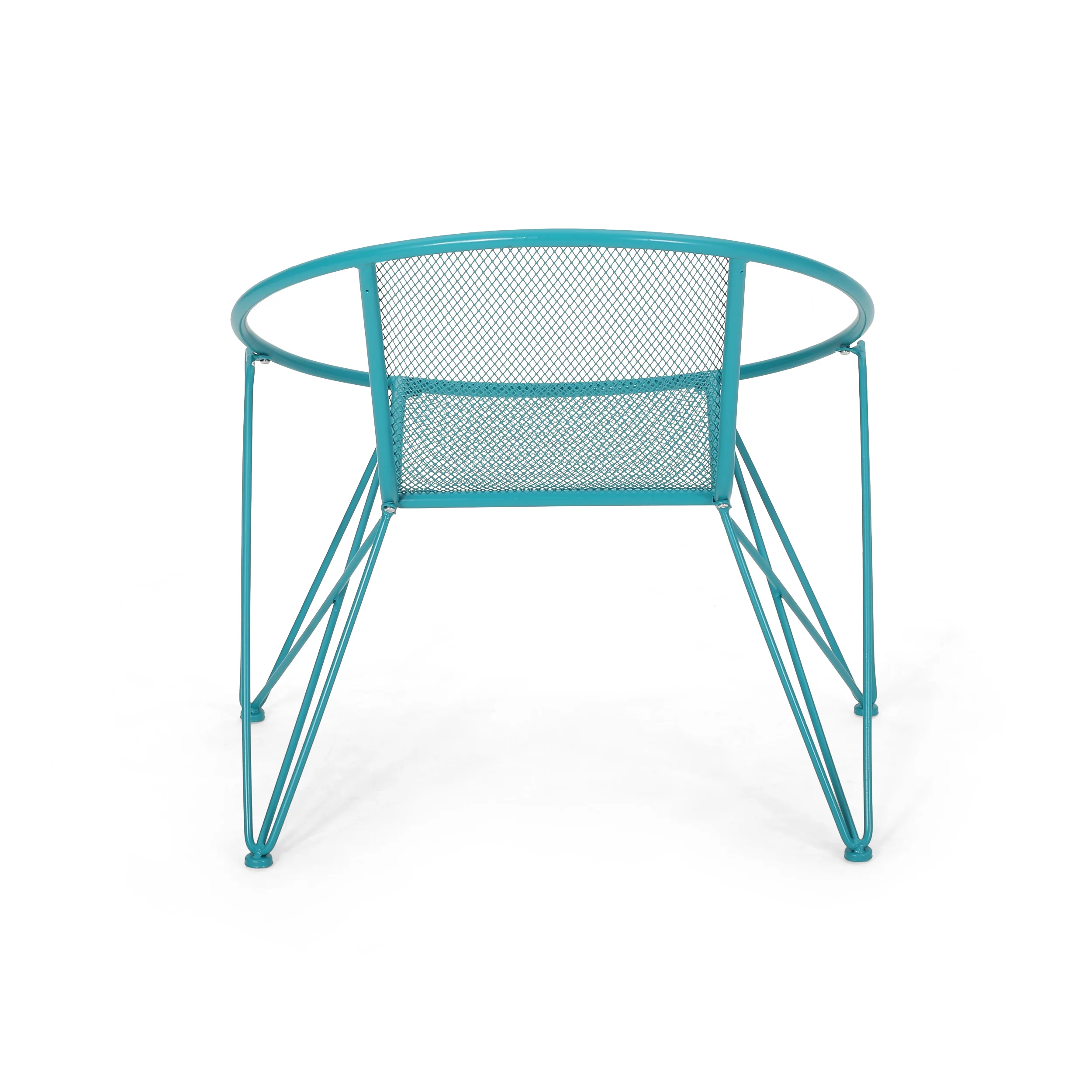 Graham Modern Outdoor Iron Club Chair (Set of 2) - furnishings