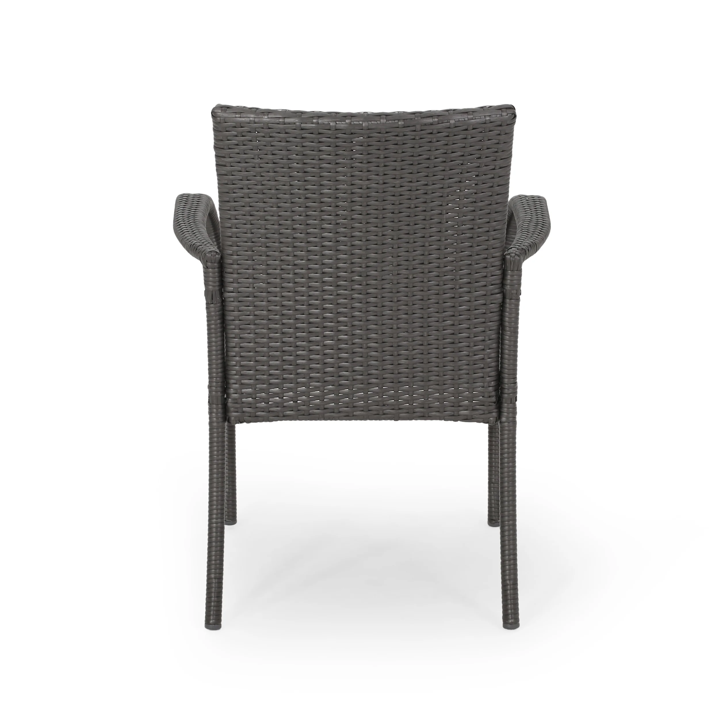 Bannon Outdoor Contemporary Wicker Dining Chair (Set of 2) - furnishings