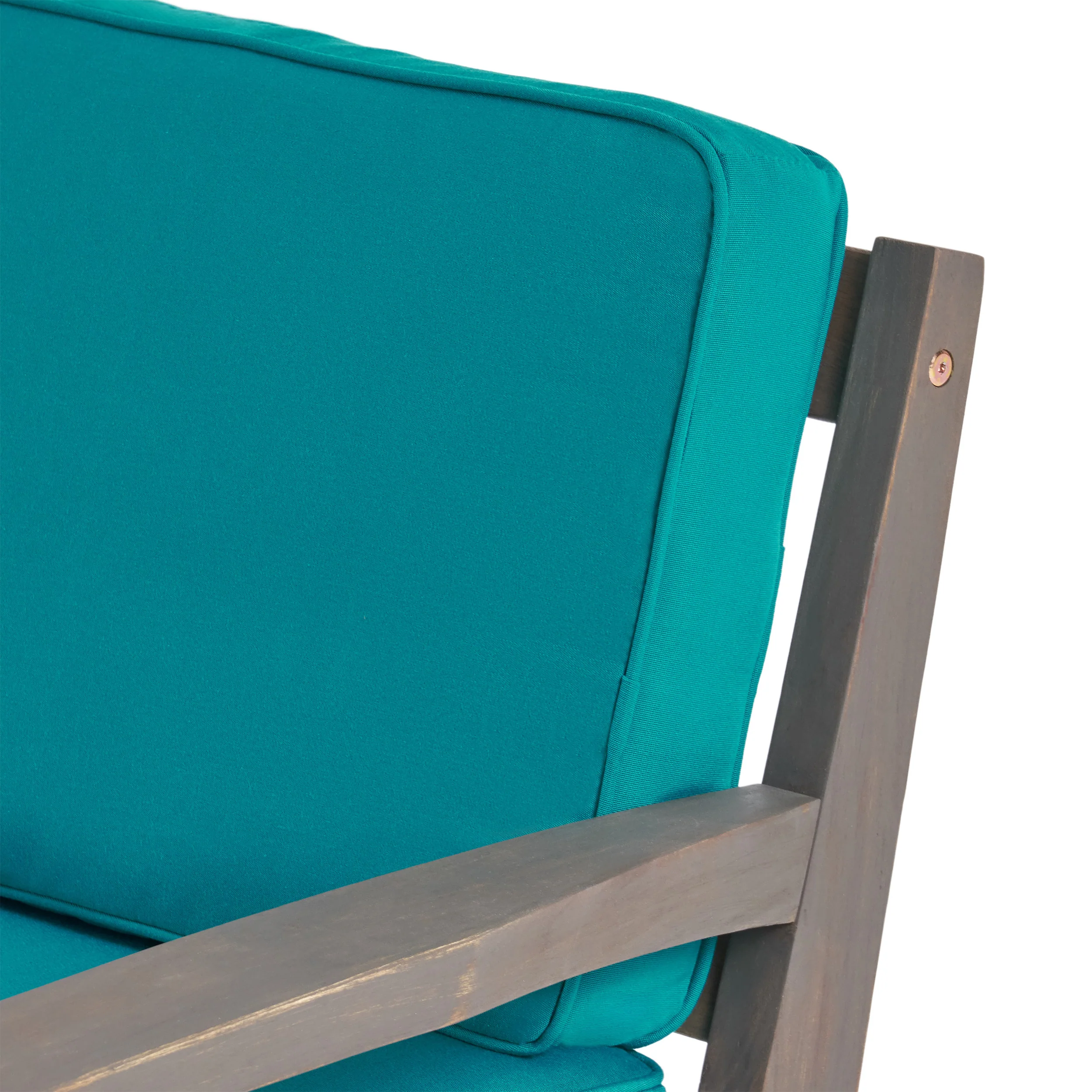 Parma Outdoor Acacia Wood Club Chairs with Sunbrella Cushions - furnishings