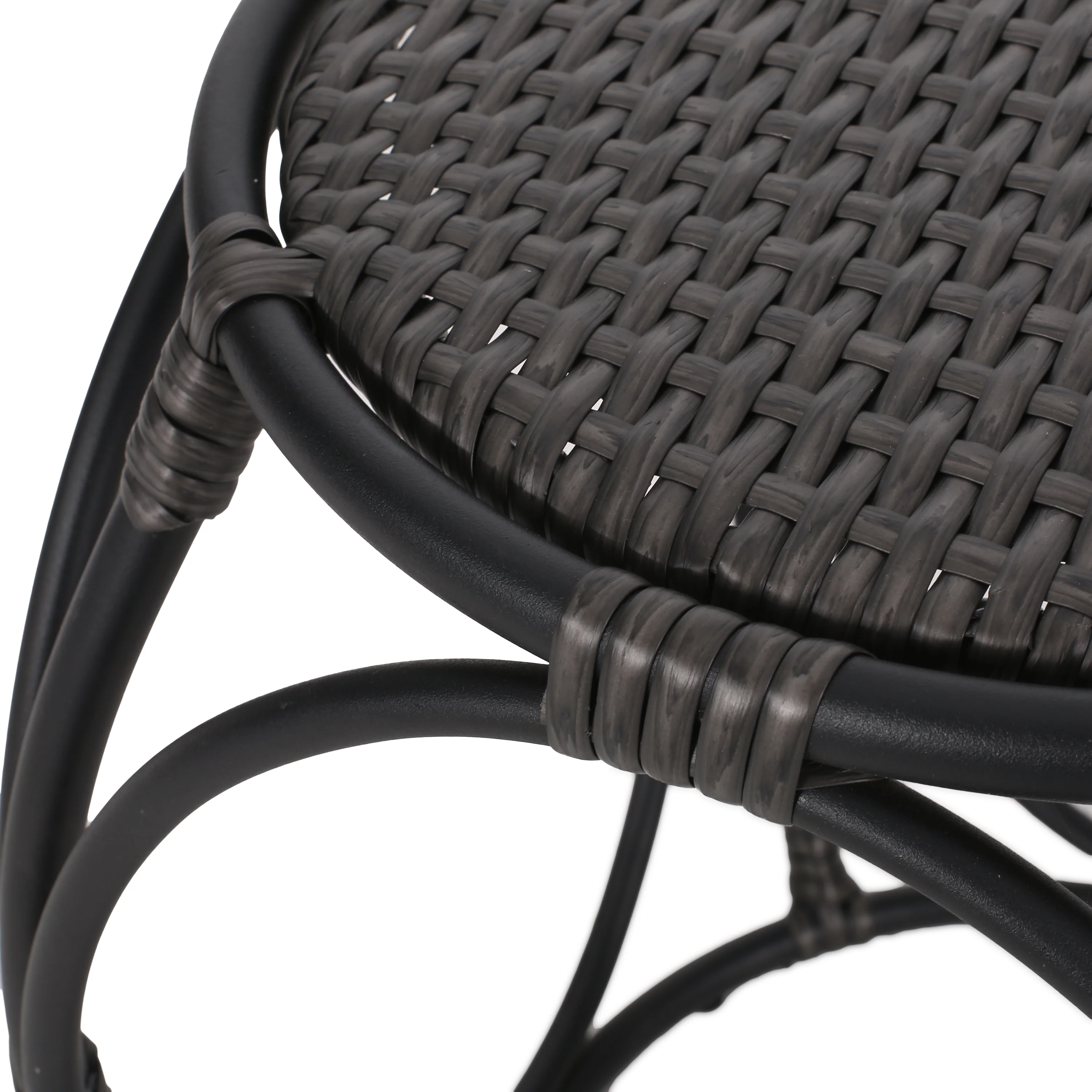 Danbury Outdoor Boho Modern Wicker 3 Piece Chat Set - furnishings