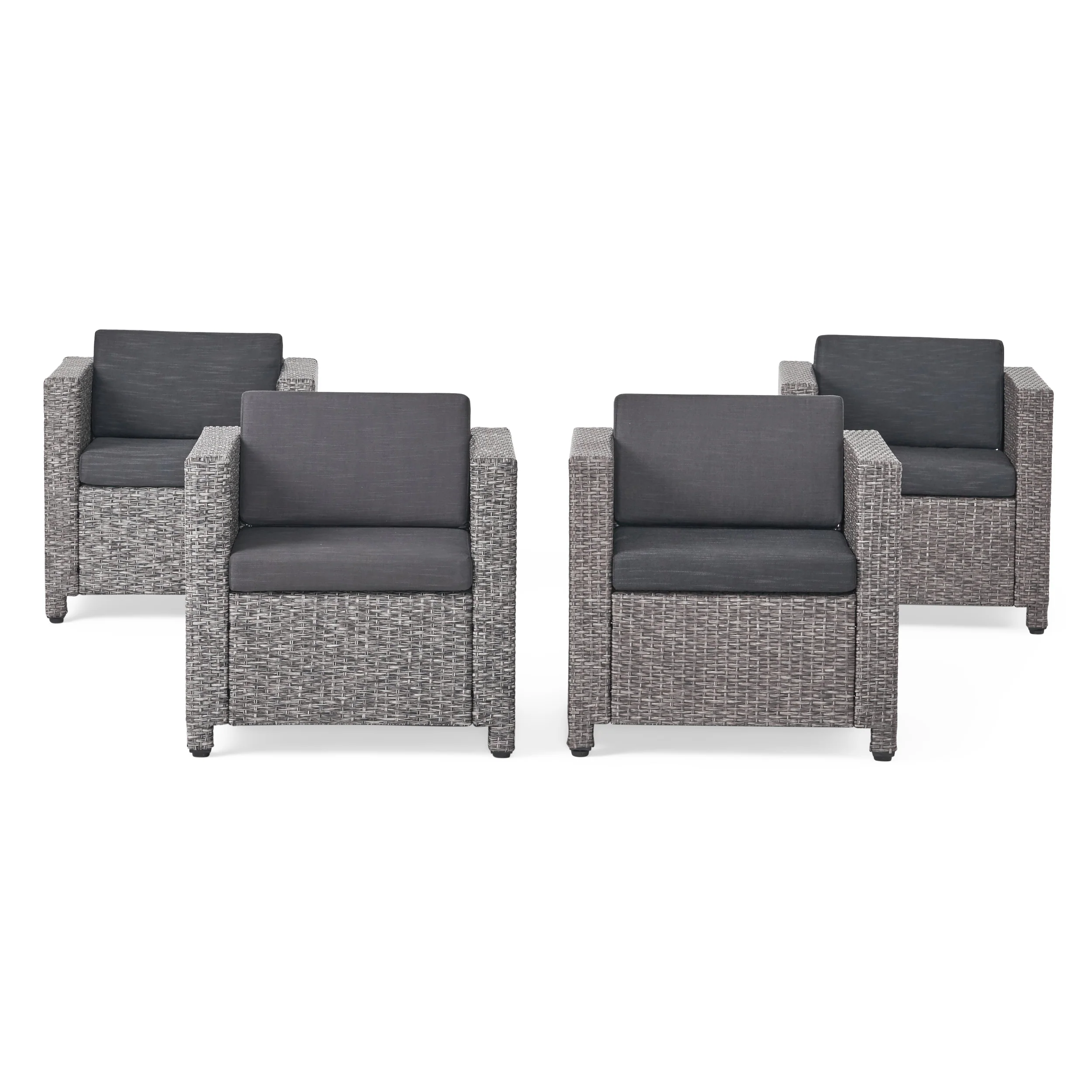 Venice Outdoor Wicker Club Chair (set of 4) - furnishings