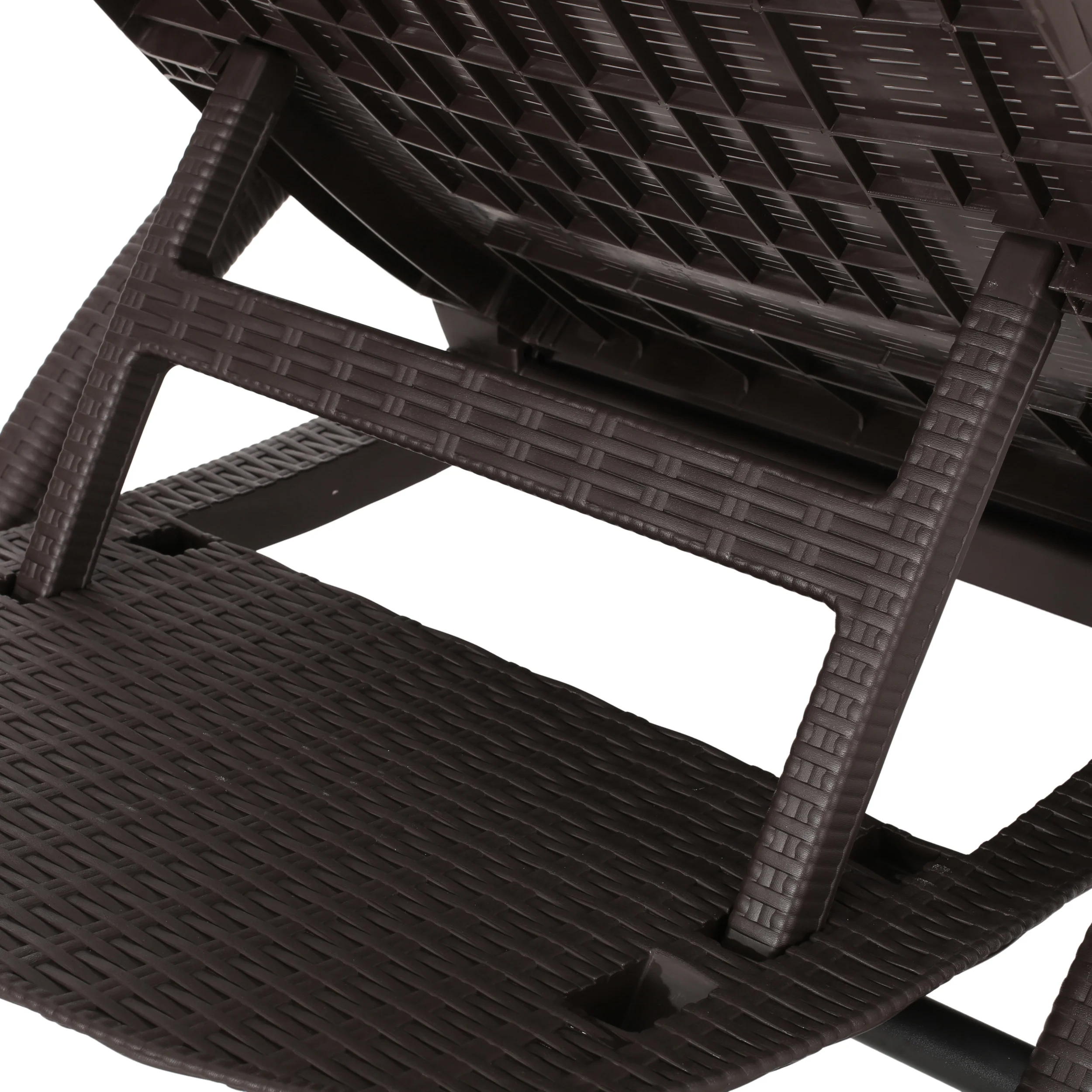 Farirra Outdoor Faux Wicker Chaise Lounge - furnishings