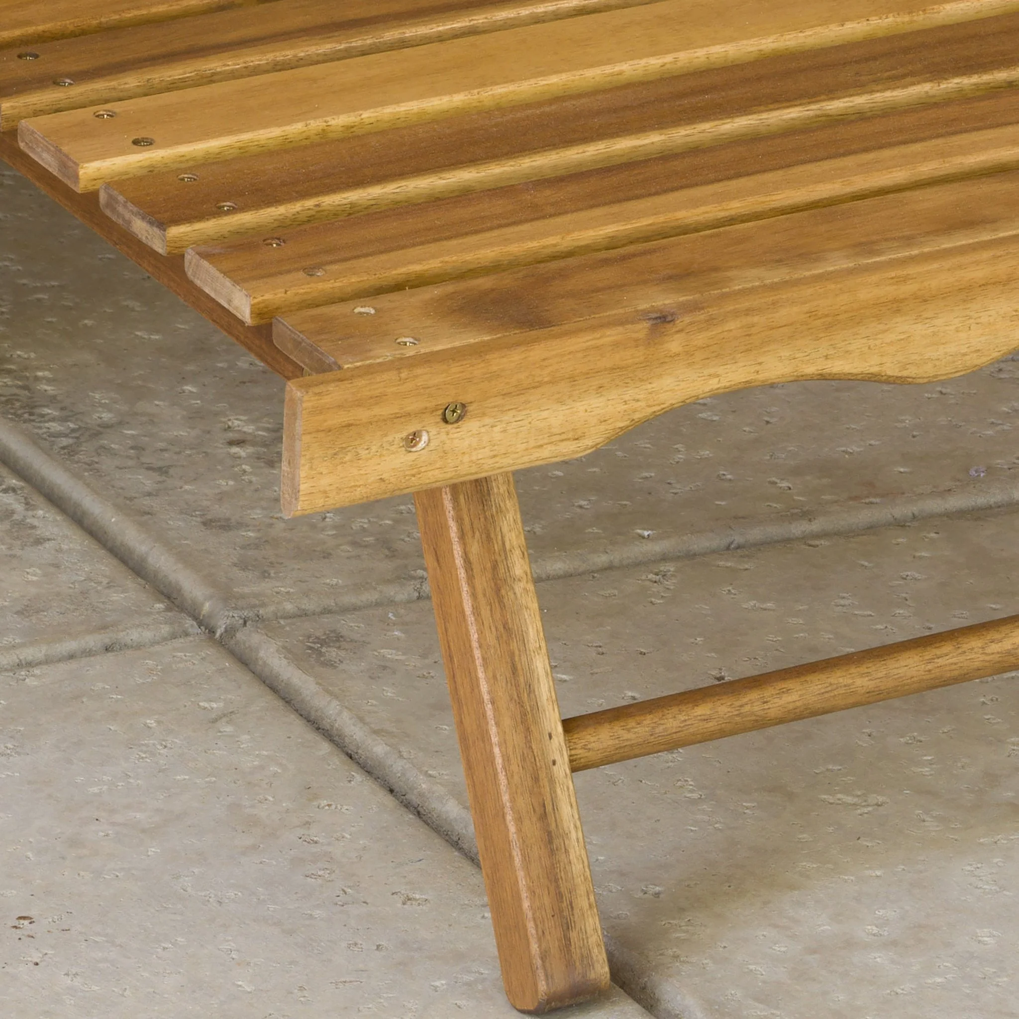 Kono Outdoor Acacia Wood Reclining Adirondack Chair with Footrest (Set of 2), Natural - furnishings