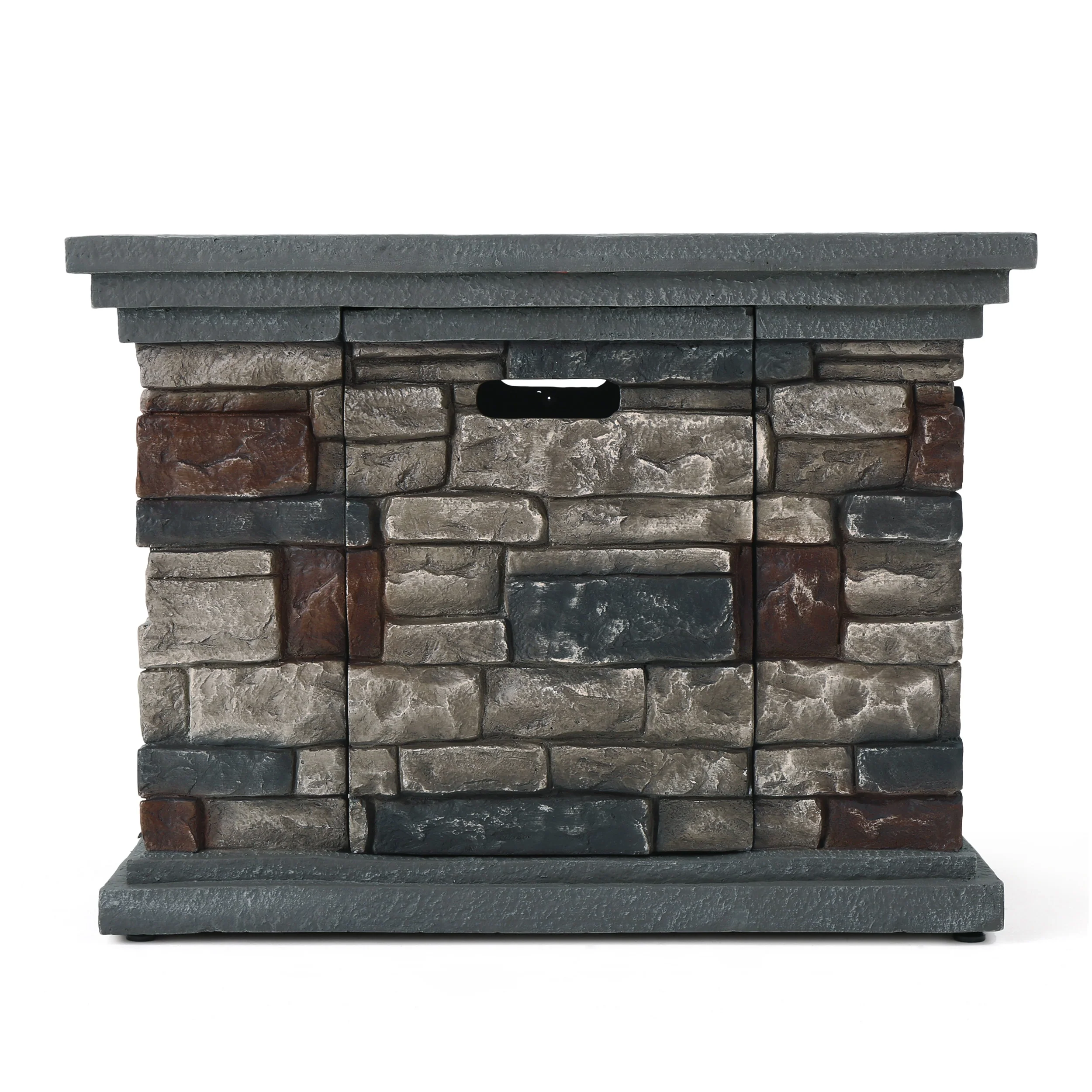 Dunlevy Outdoor 5 Piece Fire Pit Wicker Chat Set - furnishings