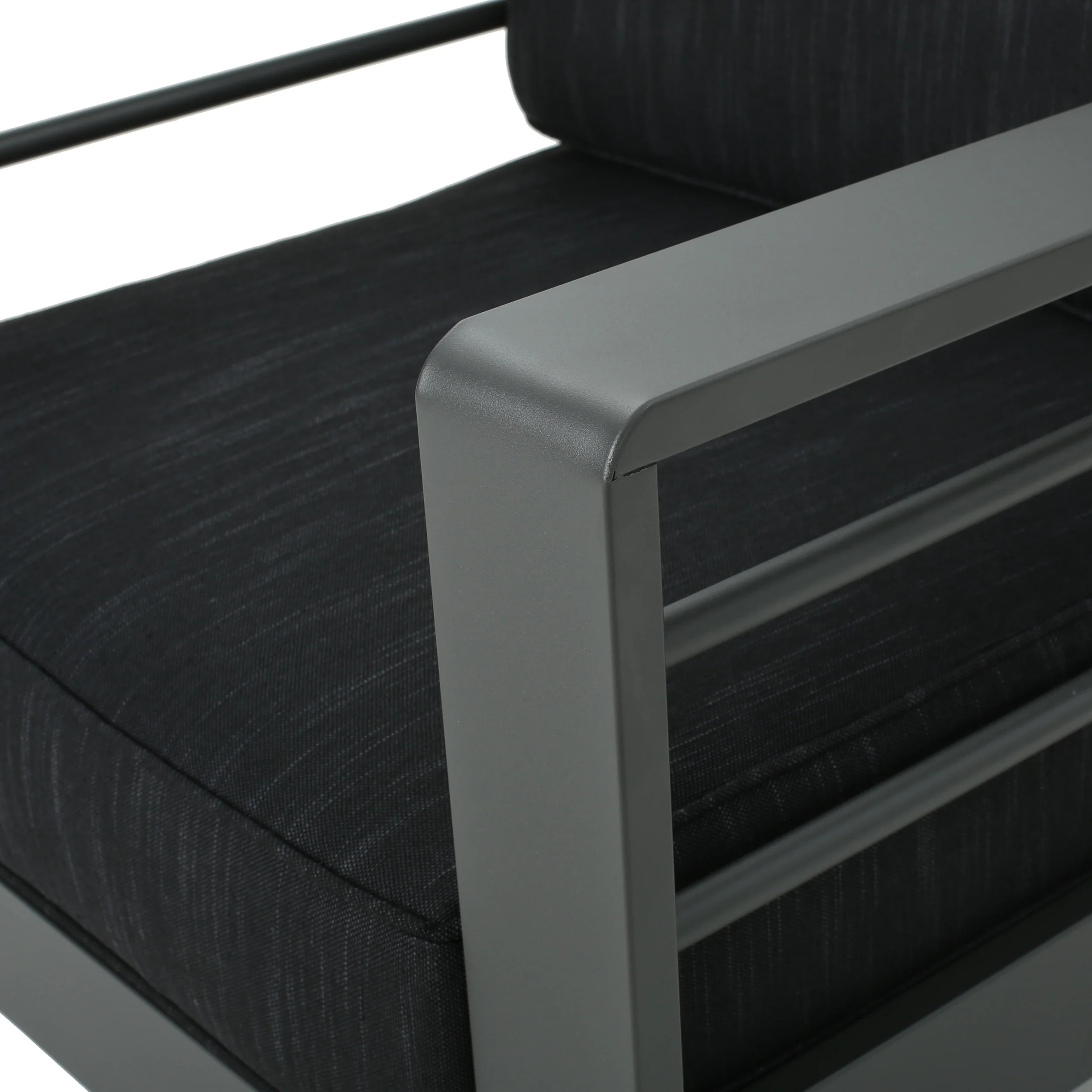 Coral Bay Outdoor Gray Aluminum 7 Piece Chat Set with Pair of Lounges - furnishings