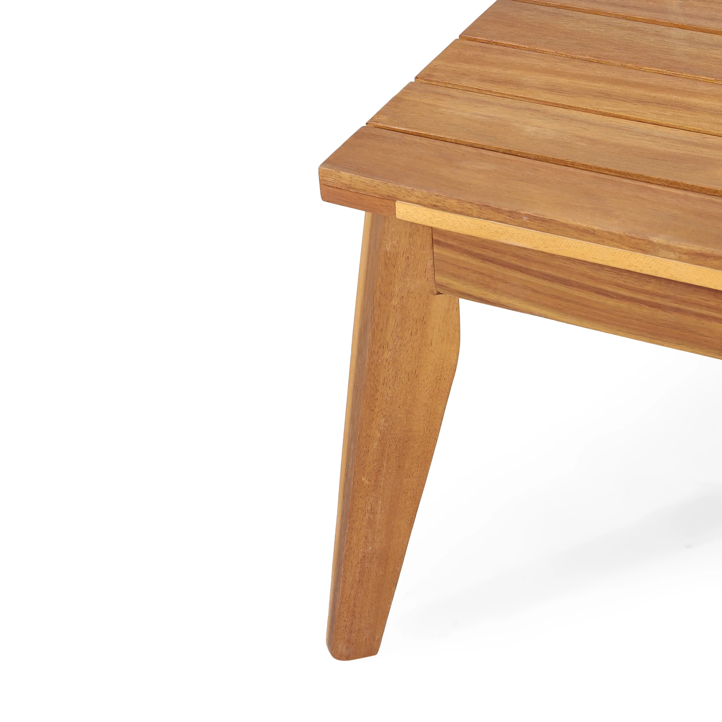 Hueber Outdoor Acacia Wood Chat Set with Cushion, Teak, Light Brown, and Beige - furnishings