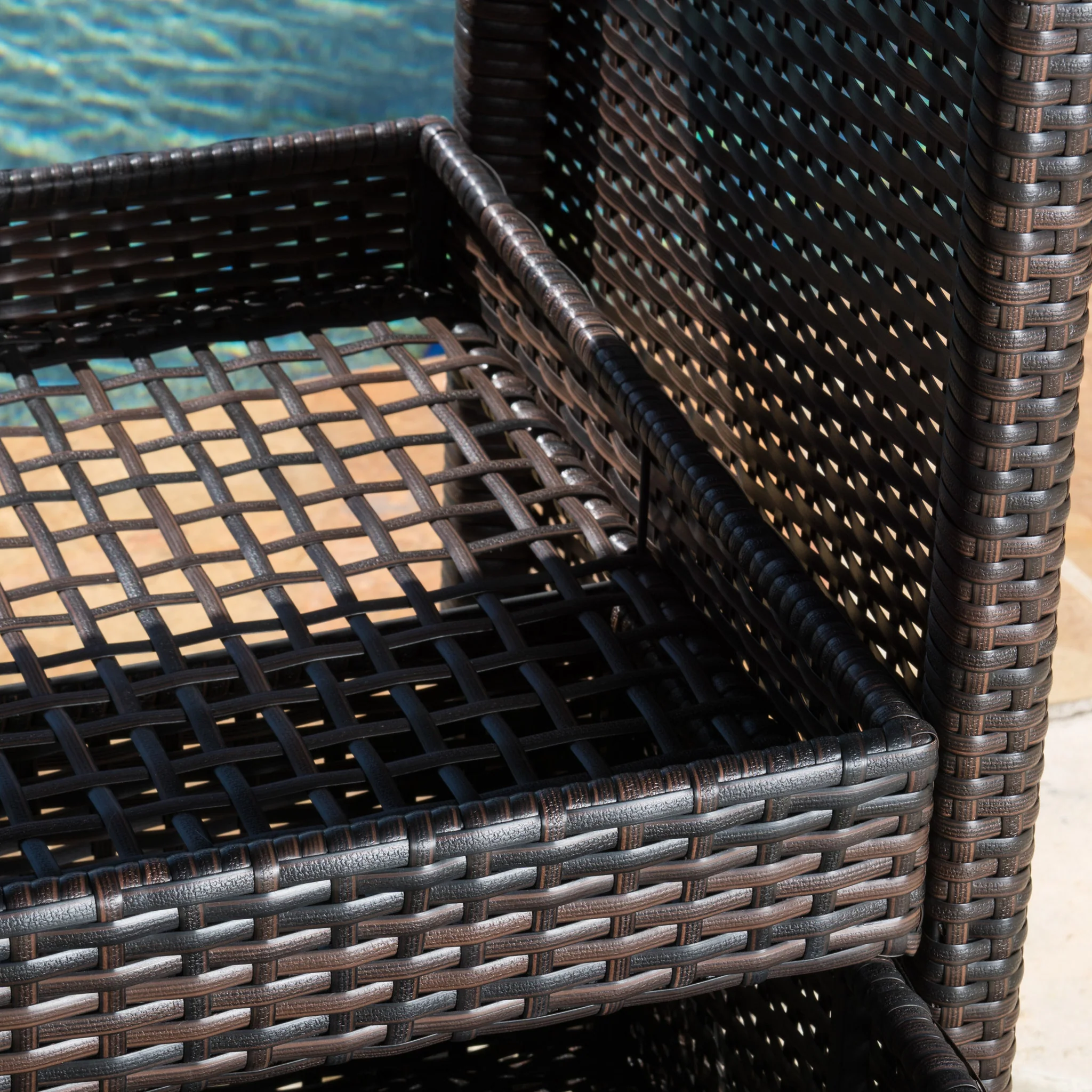 Shelton Multi-Brown Wicker Bar Cart - furnishings
