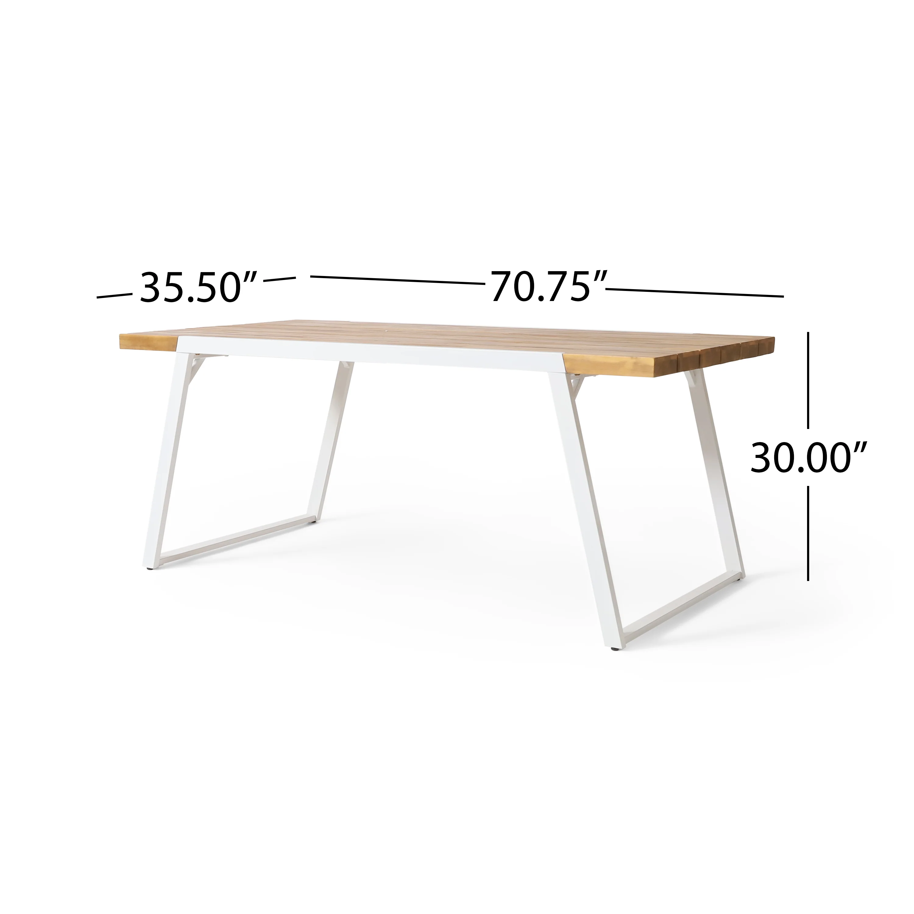 Gebo Outdoor Modern Acacia Wood Dining Table - furnishings