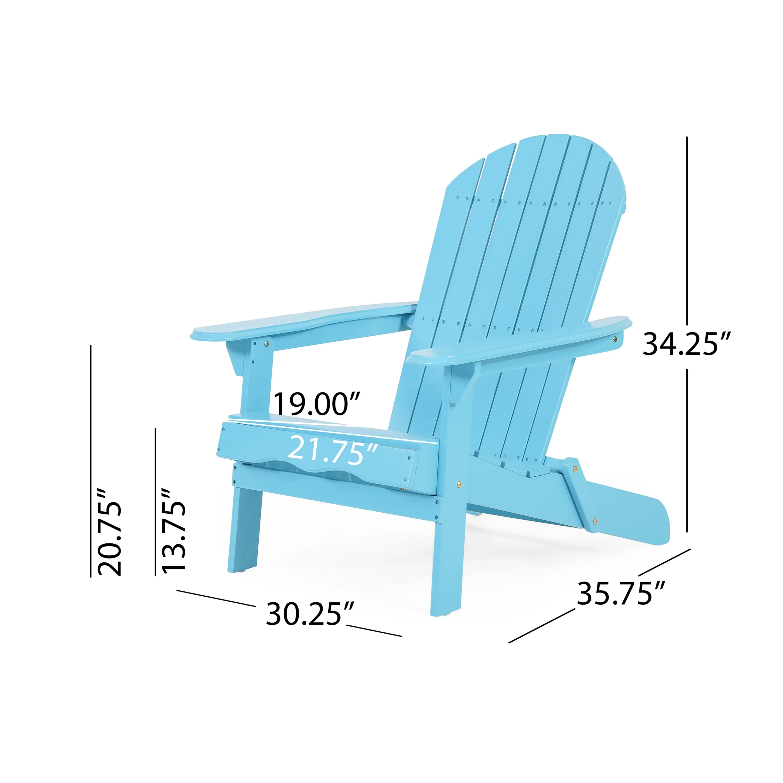 Cartagena Outdoor Acacia Wood Adirondack Chair - furnishings