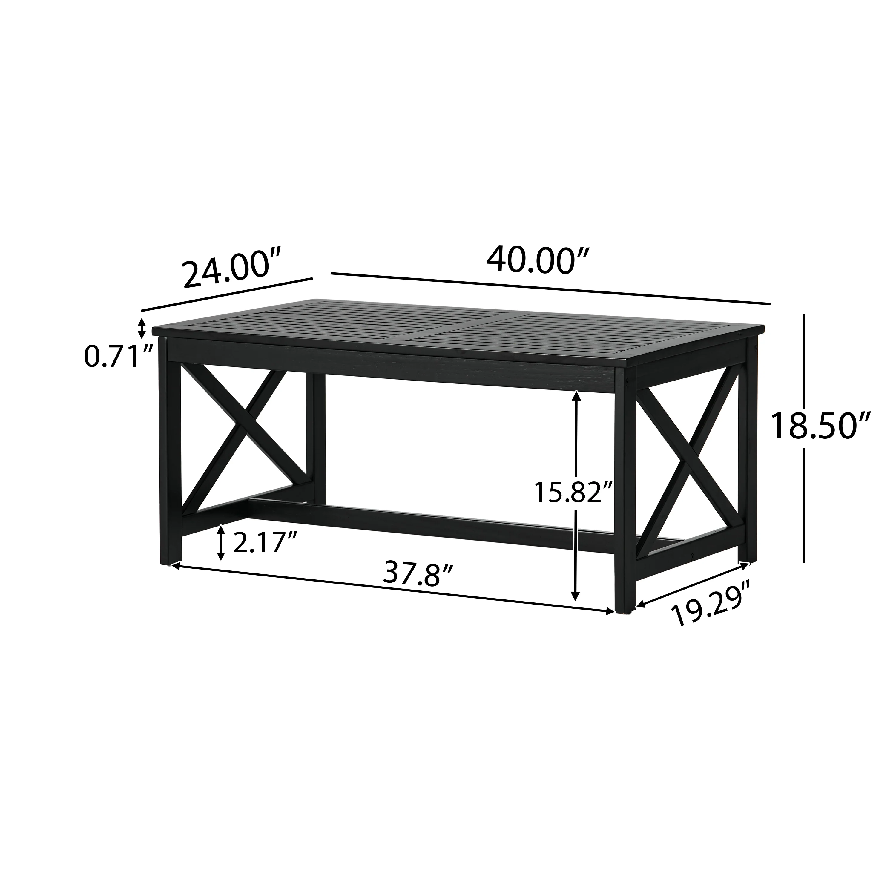 Ismus Outdoor Finished Acacia Wood Coffee Table - furnishings