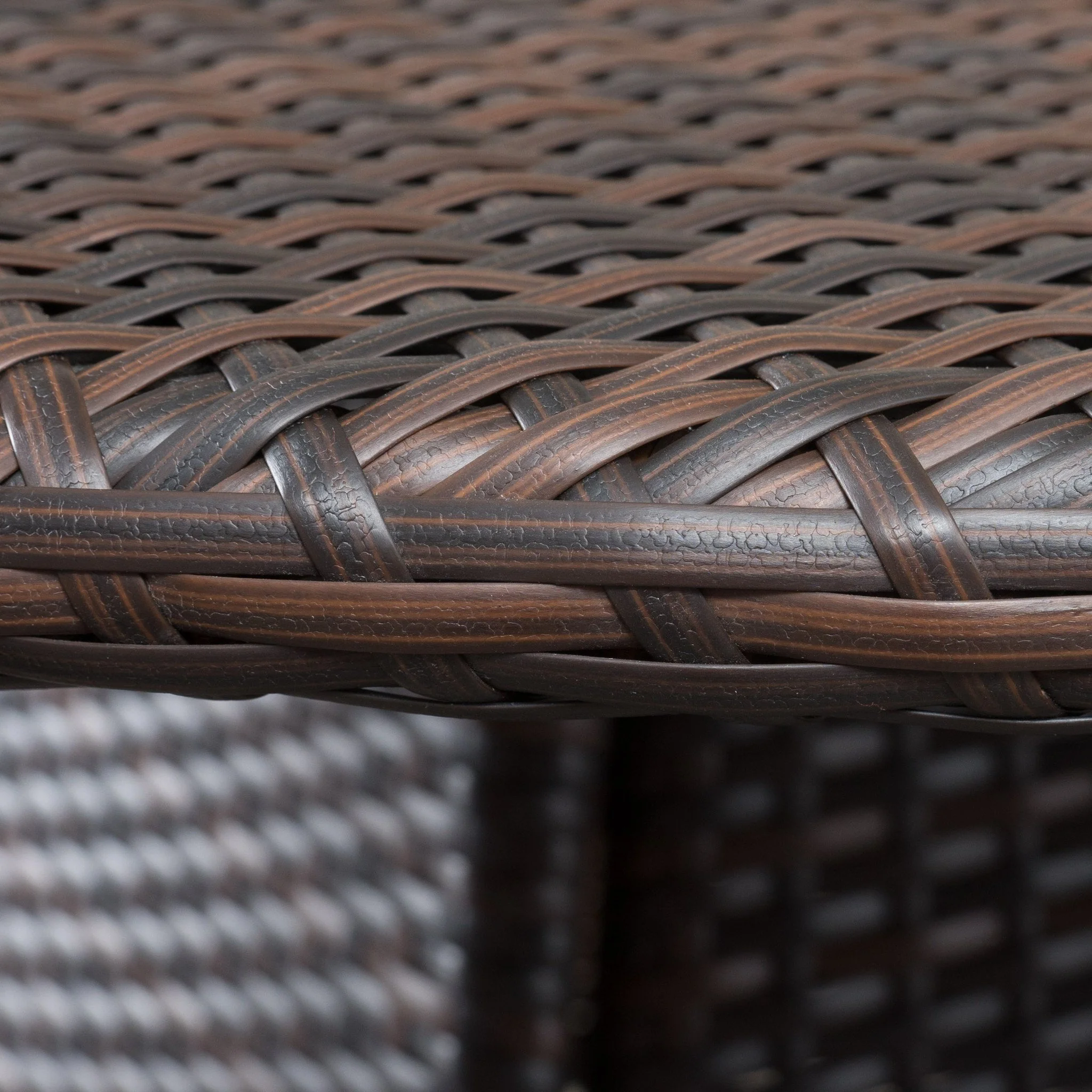 Kory Outdoor 3pc Multibrown Wicker Bistro Set - furnishings