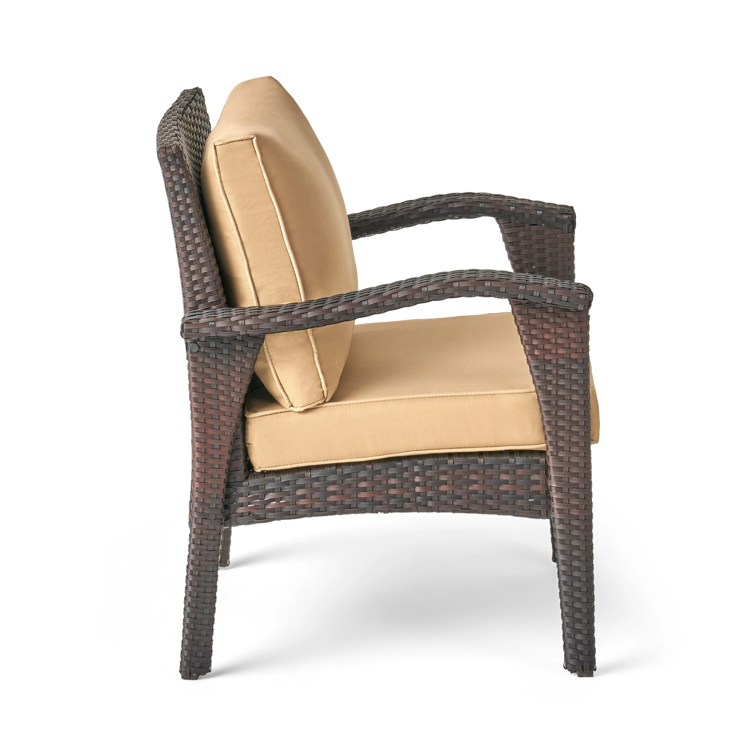 Mahala Outdoor 4 Club Chair Chat Set with Fire Pit - furnishings