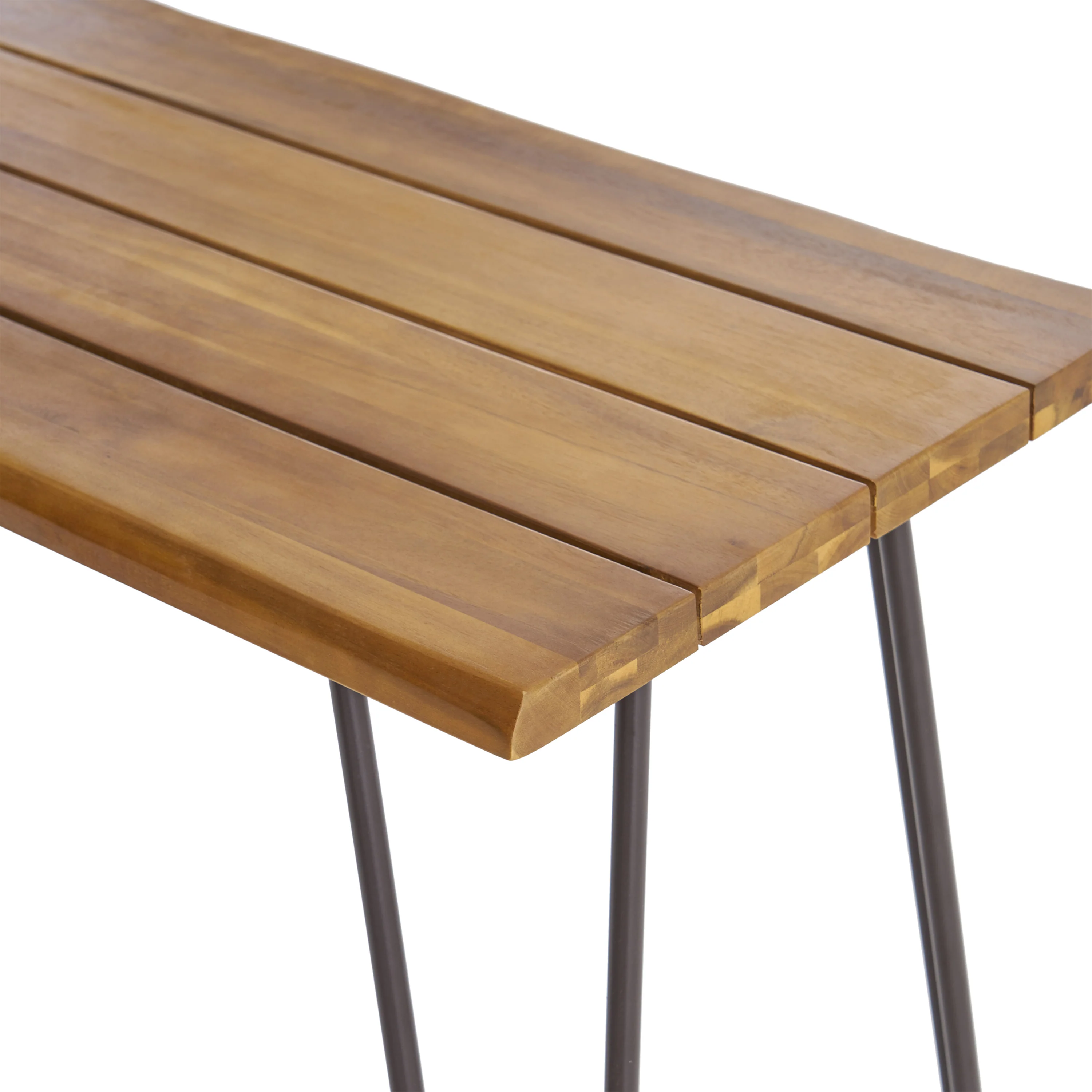 Avy Outdoor Modern Industrial 3 Piece Acacia Wood Bar Set - furnishings