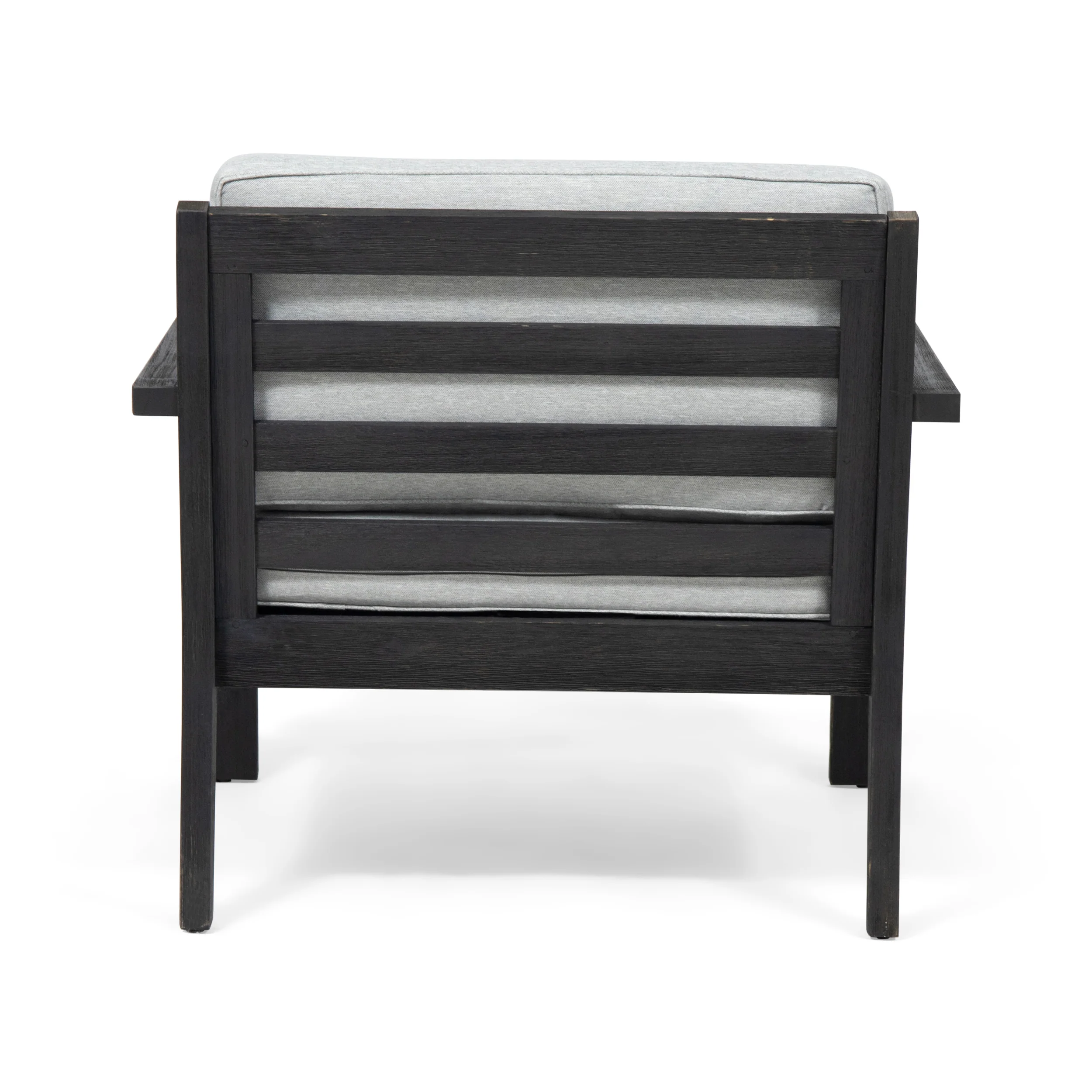 Susan Outdoor Acacia Wood Club Chairs with Cushions (Set of 2) - furnishings