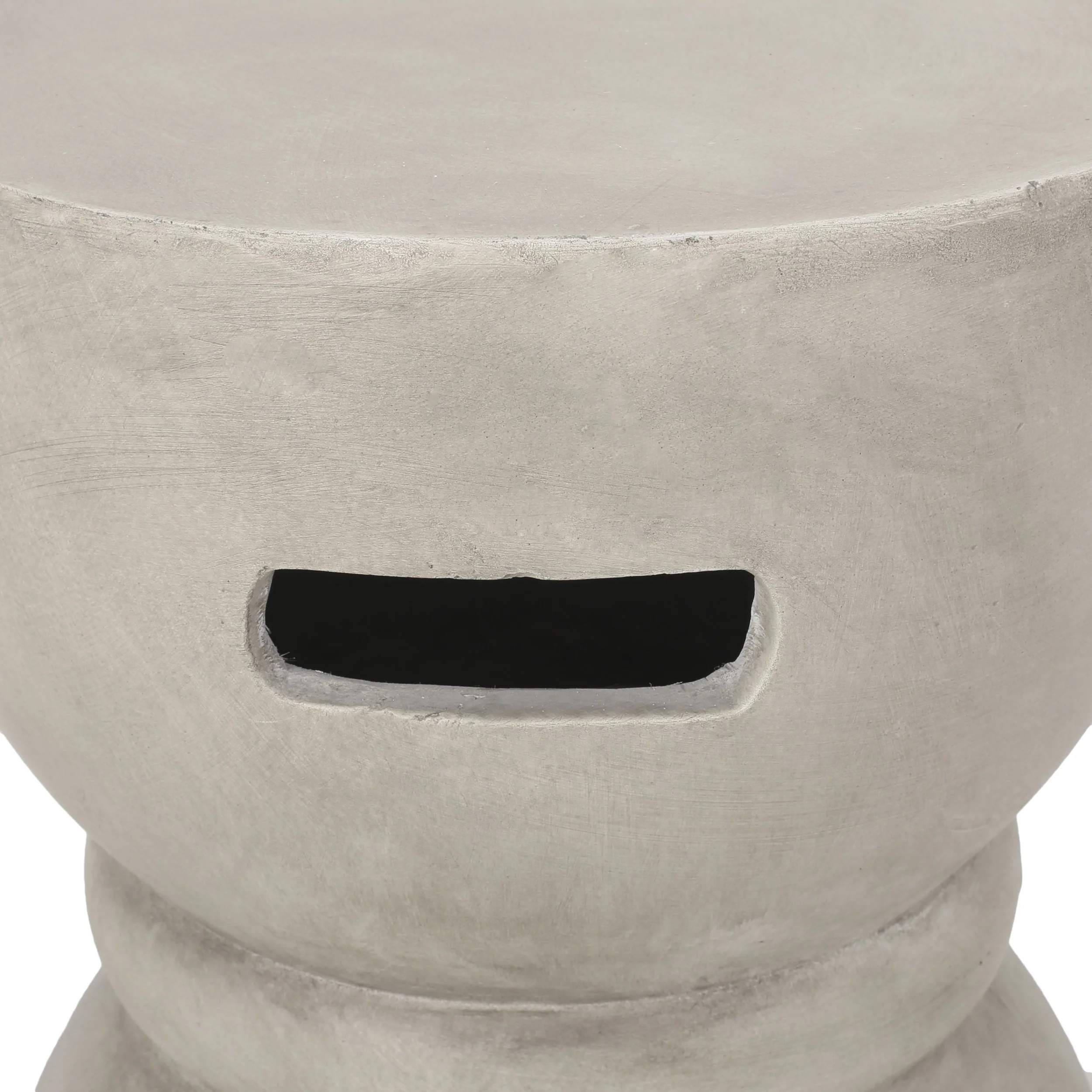 Domitri Outdoor Contemporary Lightweight Concrete Accent Side Table - furnishings