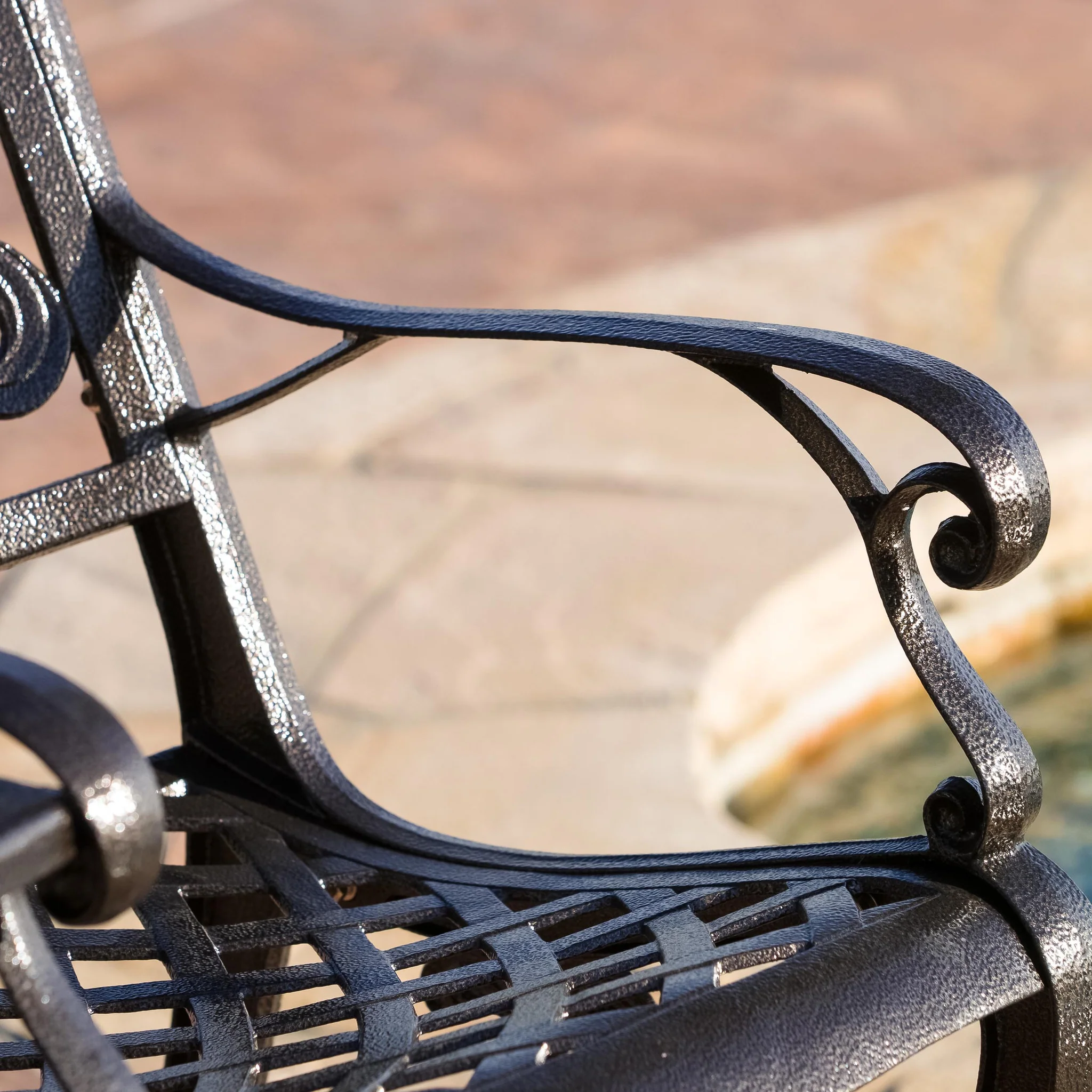 Prague Outdoor Cast Aluminum 2-Seater Set - furnishings