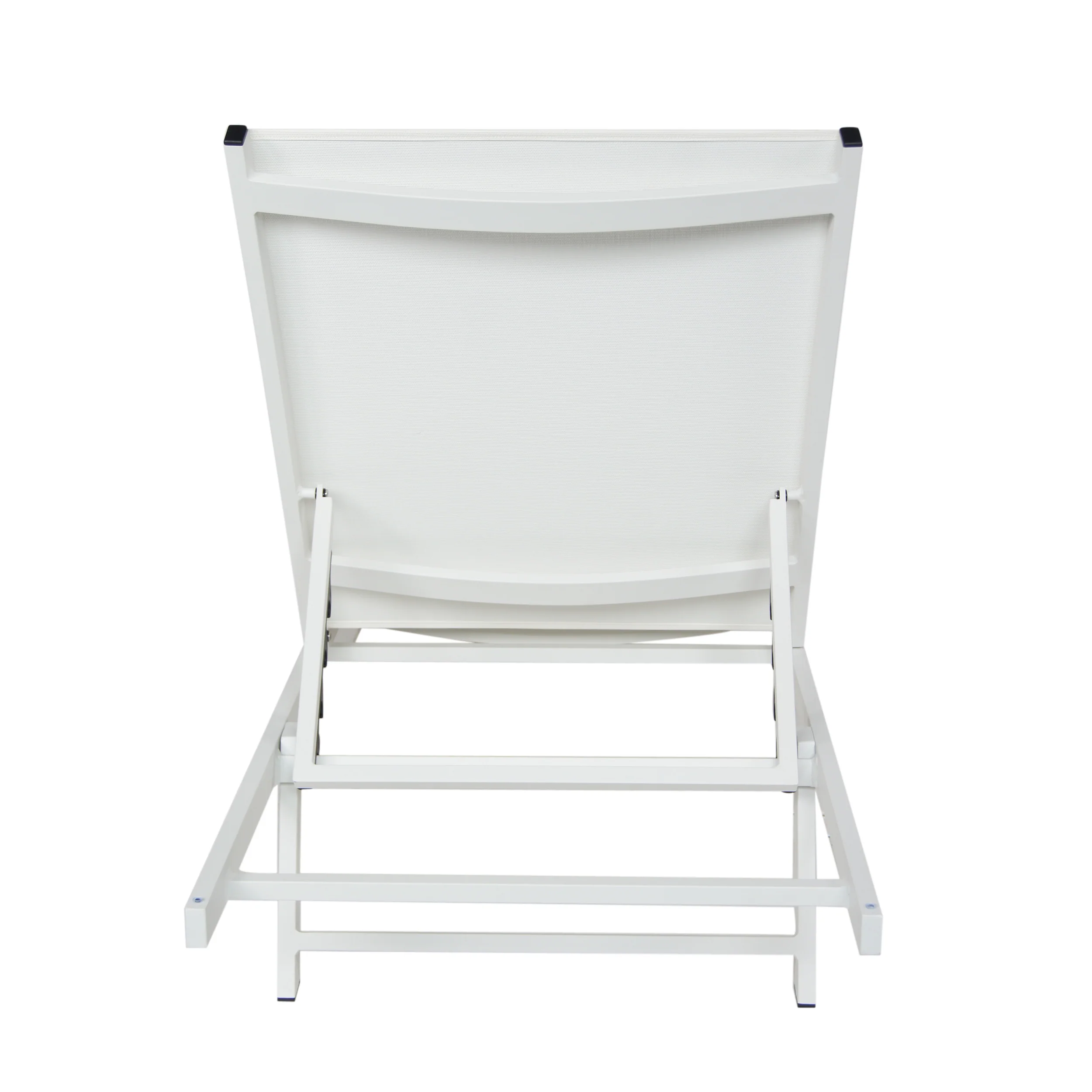 Randy Outdoor Aluminum and Mesh Chaise Lounge (Set of 4), White - furnishings