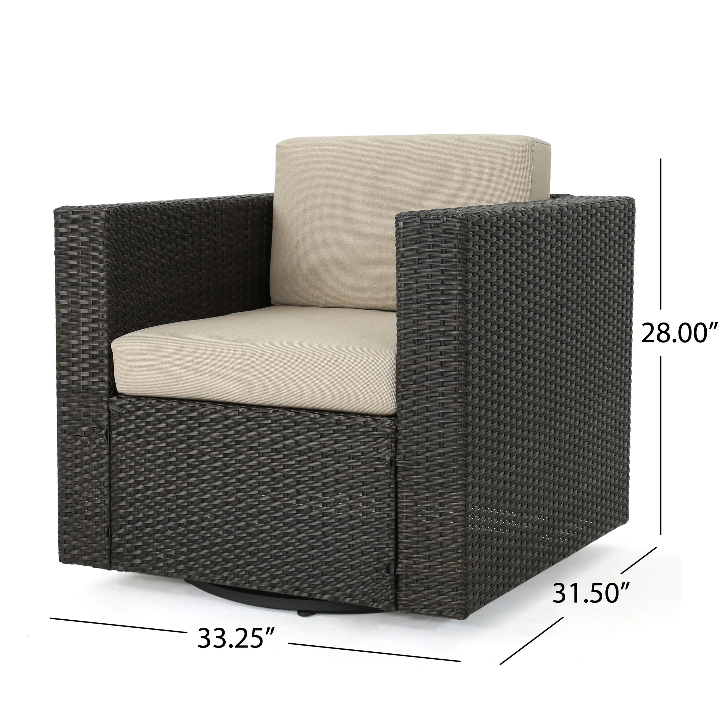 Venice Outdoor 5 Piece Chat Set with Dark Brown Chairs with Fire Pit - furnishings