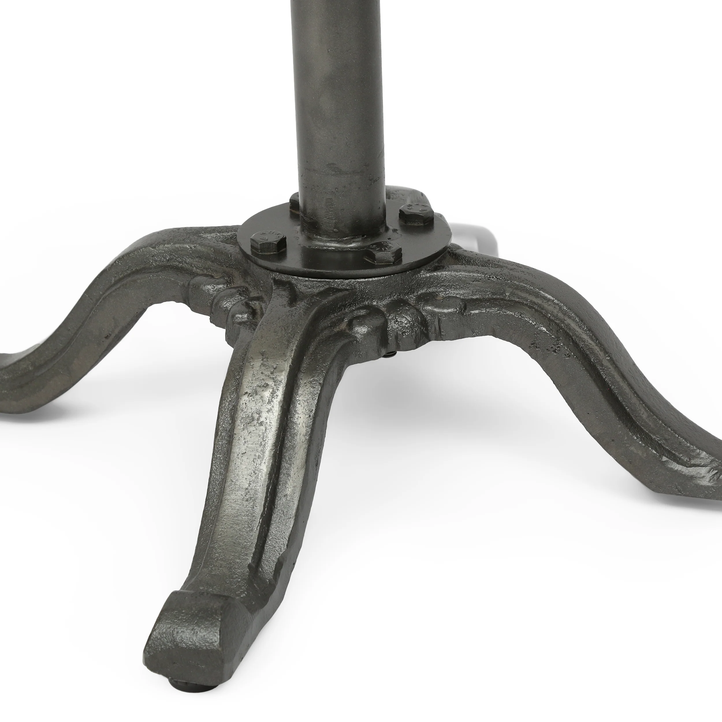 Laymon Industrial Handcrafted Cast Iron Saddle Seat Barstool - furnishings