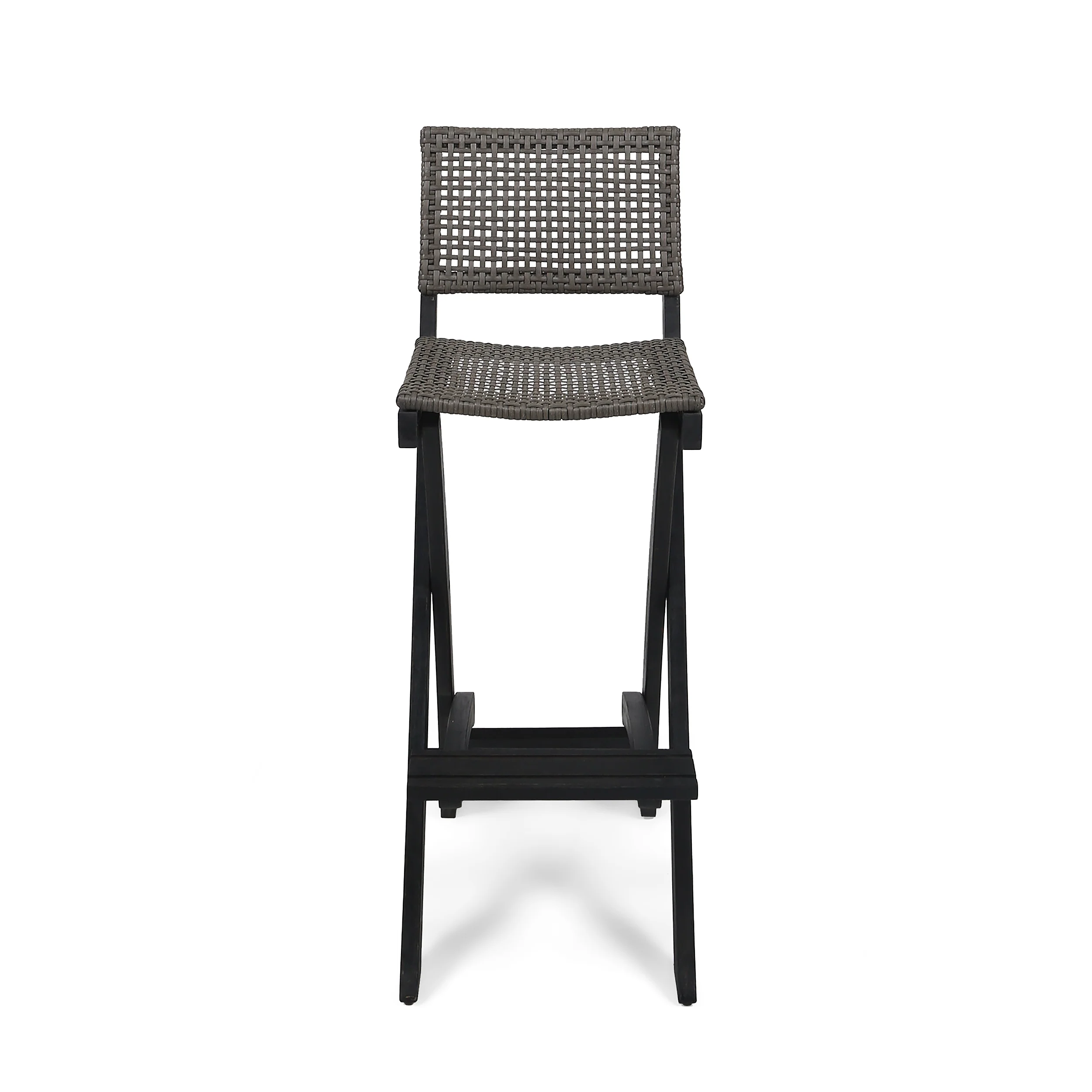 Elizabeth Outdoor Folding Acacia Wood Barstools (Set of 4) - furnishings