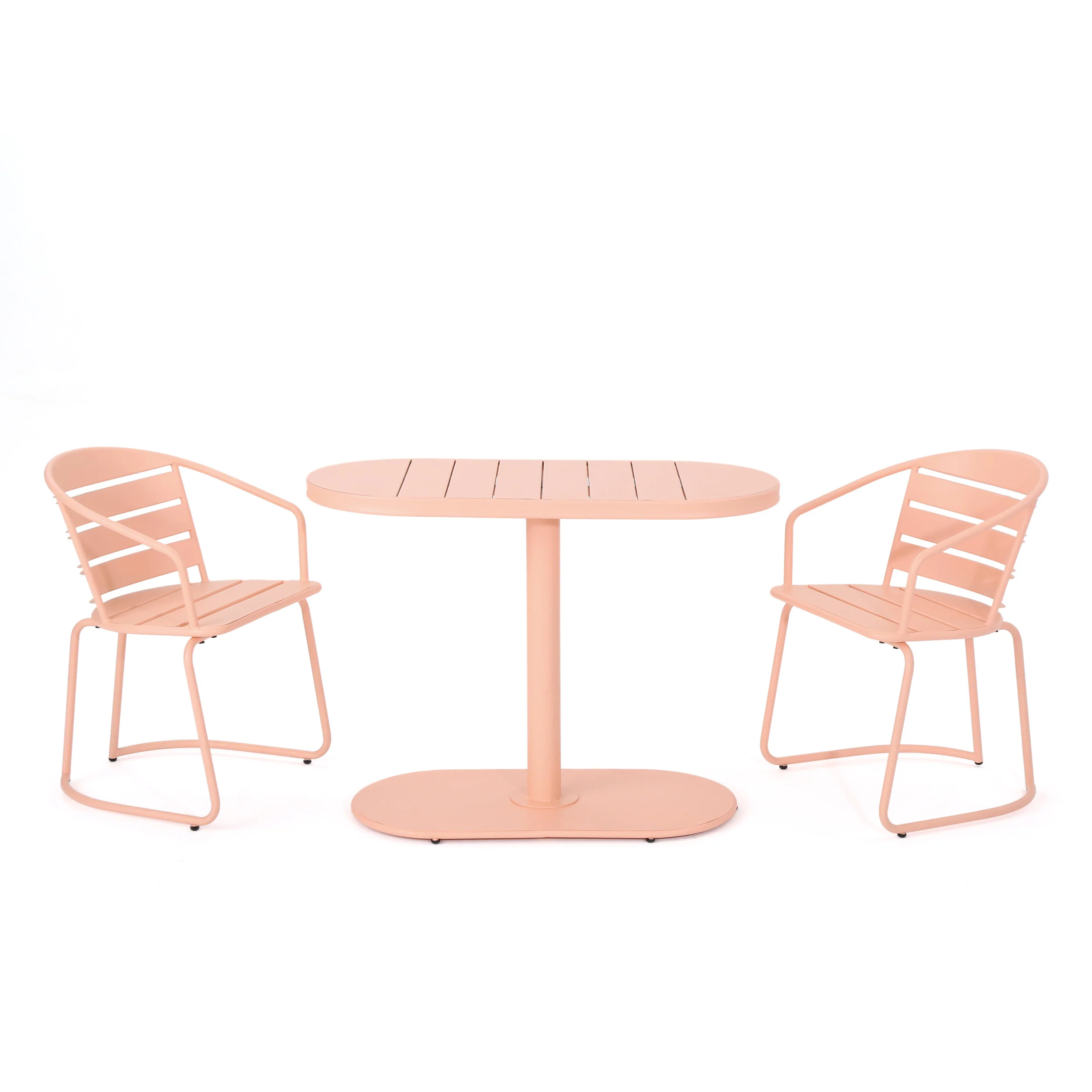 Santa Monica Outdoor Finished Iron Bistro Set - furnishings